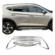 2016-2021 Hyundai Tucson Window Molding Trim Streamer Stainless Steel Dark 14 Pcs