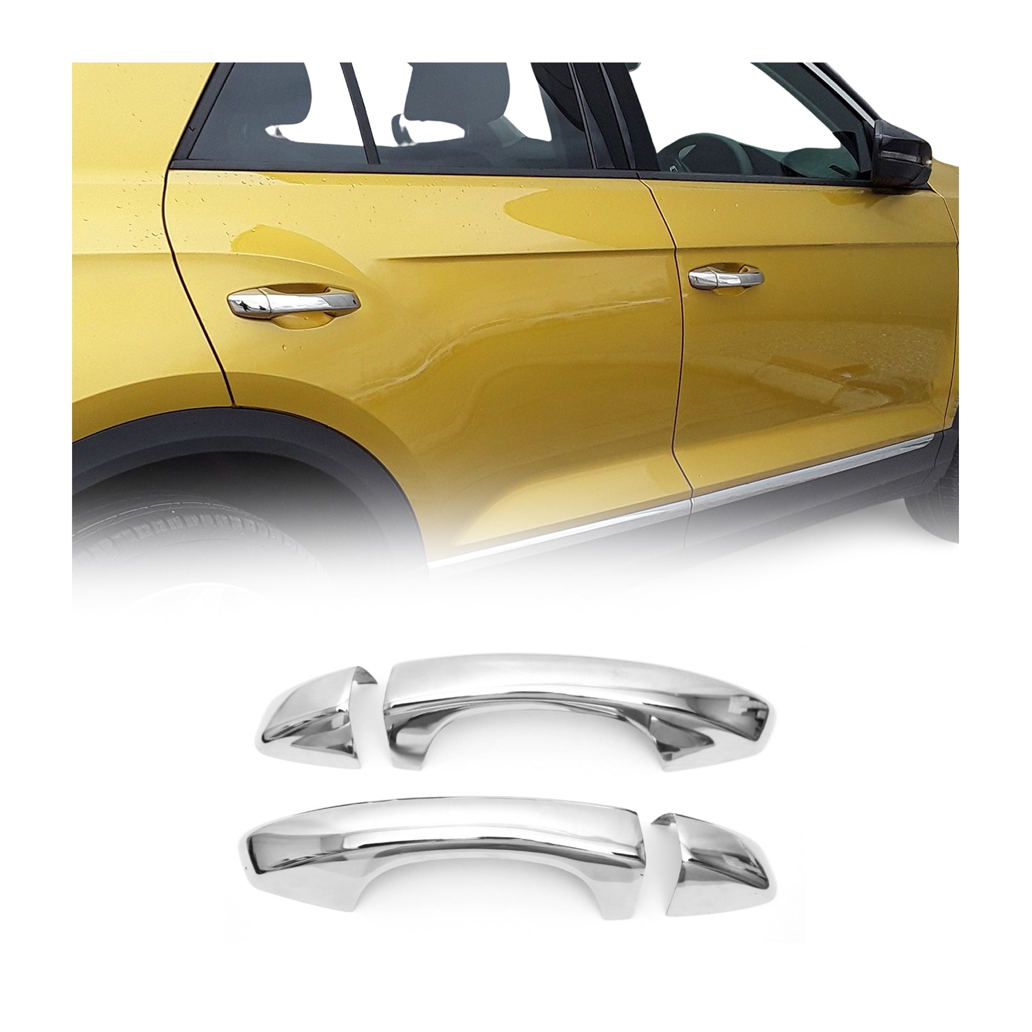 2015-2021 VW Golf Car Door Handle Cover Protector Stainless Steel Chrome 4 Pcs