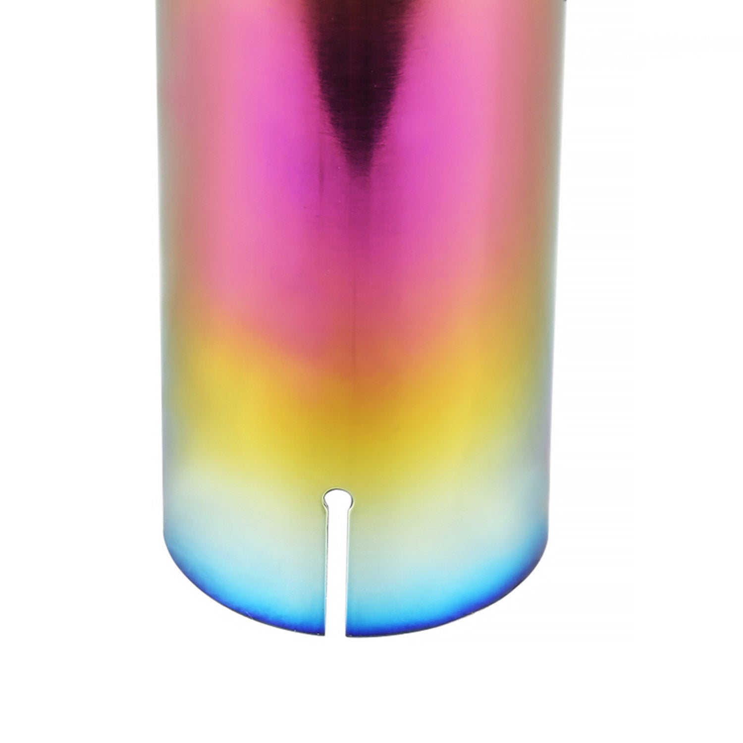 Universal 2.5" Inlet/4.125" Outlet Rainbow Steel Burnt Purple Exhaust Tips 2Pcs