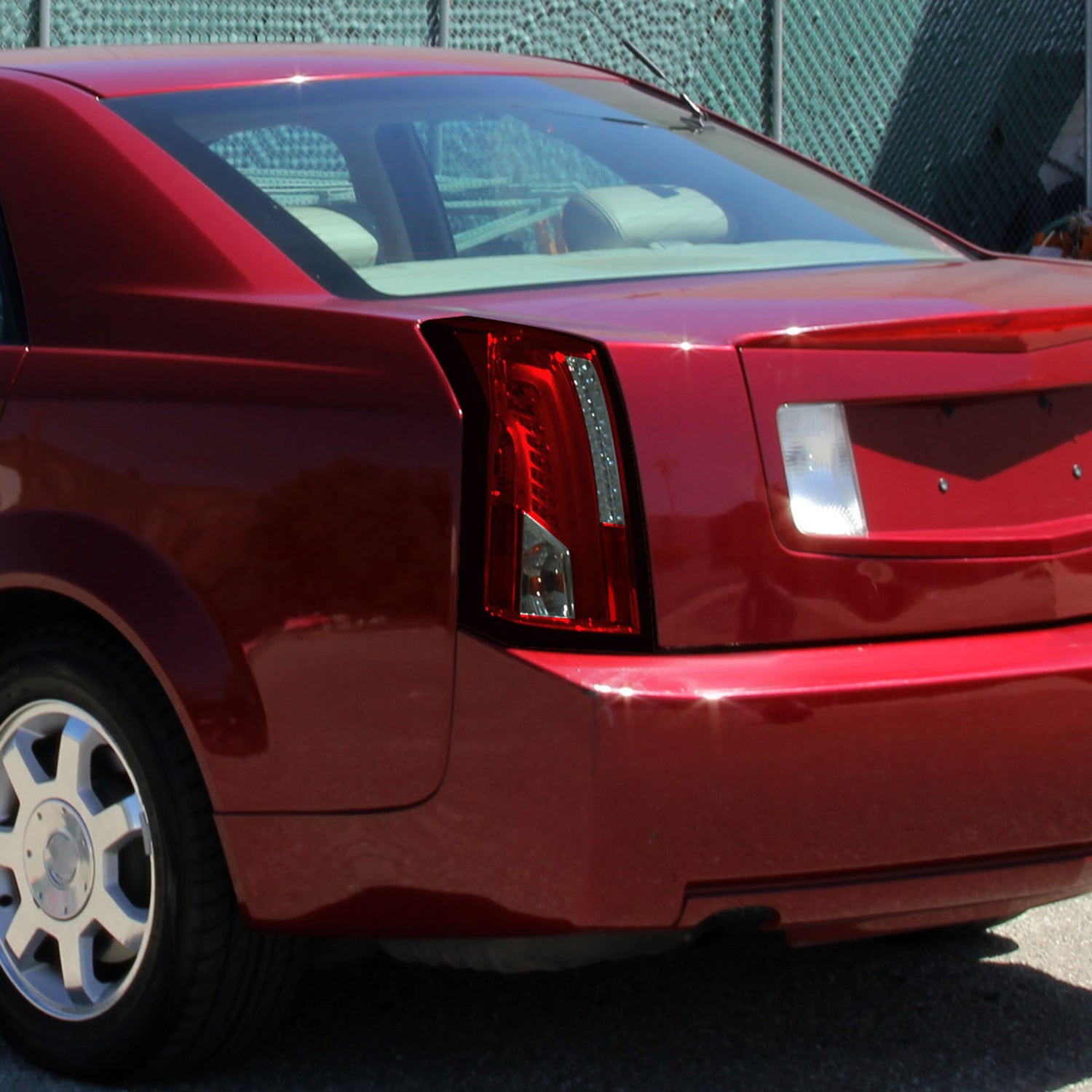 2003-2007 Cadillac CTS LED Tail Lights Chrome Housing/Red Smoke Lens