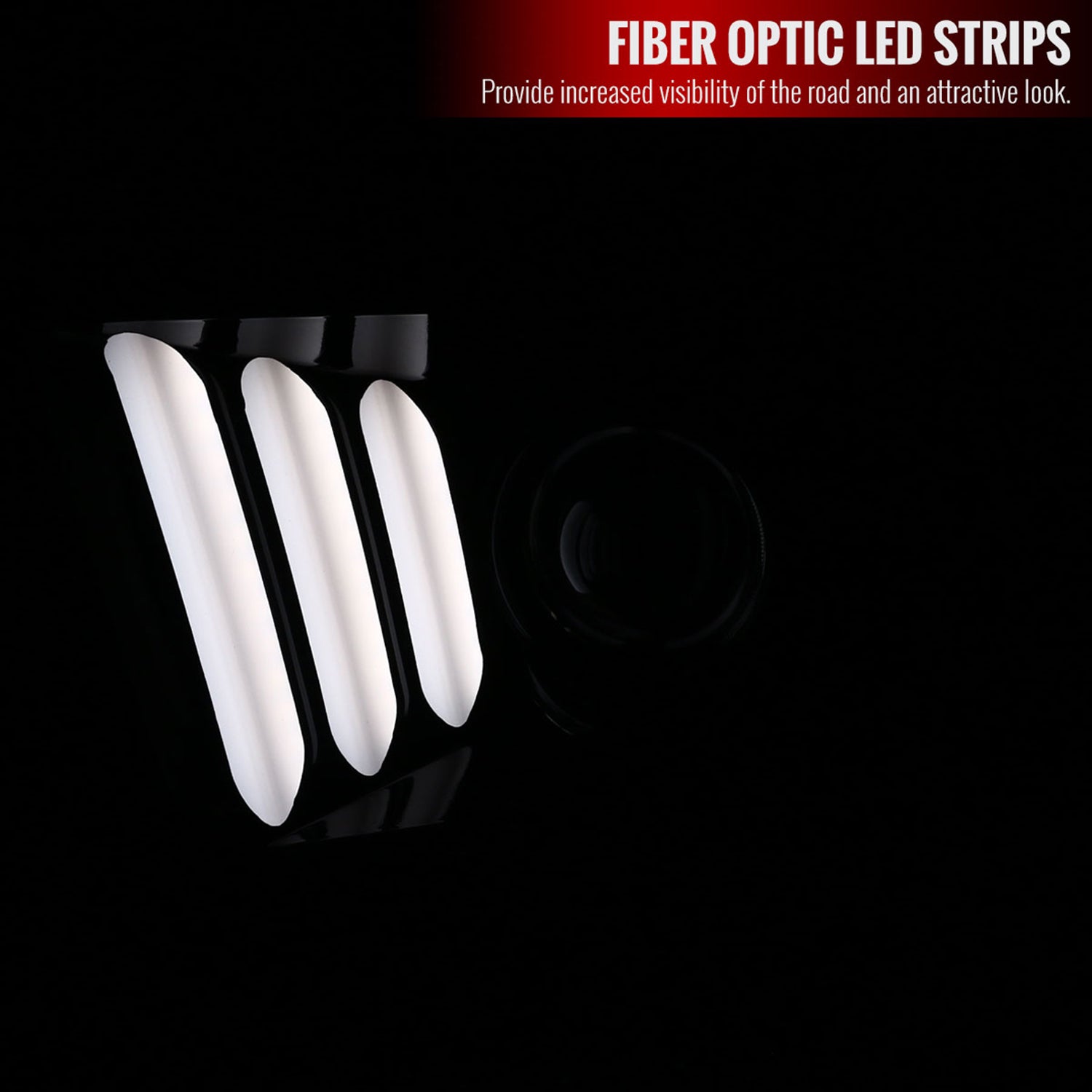 2005-2009 Ford Mustang LED Bar Projector Headlights Chrome/Smoke Lens