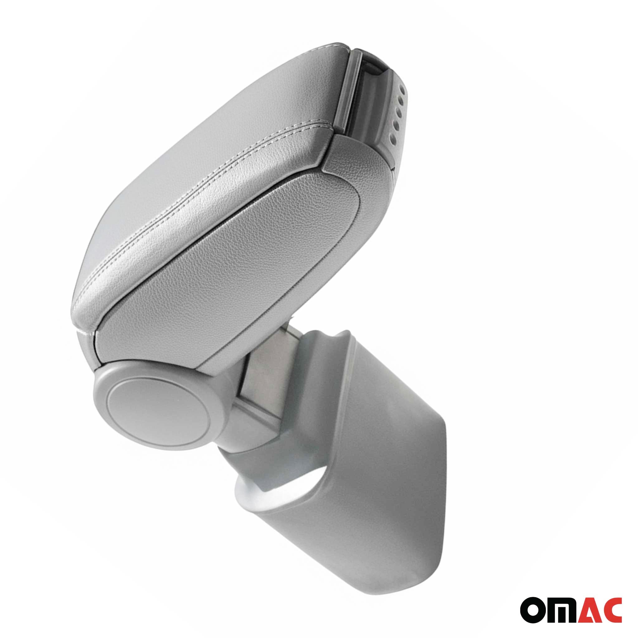 2011-2017 Nissan Juke Gray Center Console Armrest Plastic PU Leather 1Pc