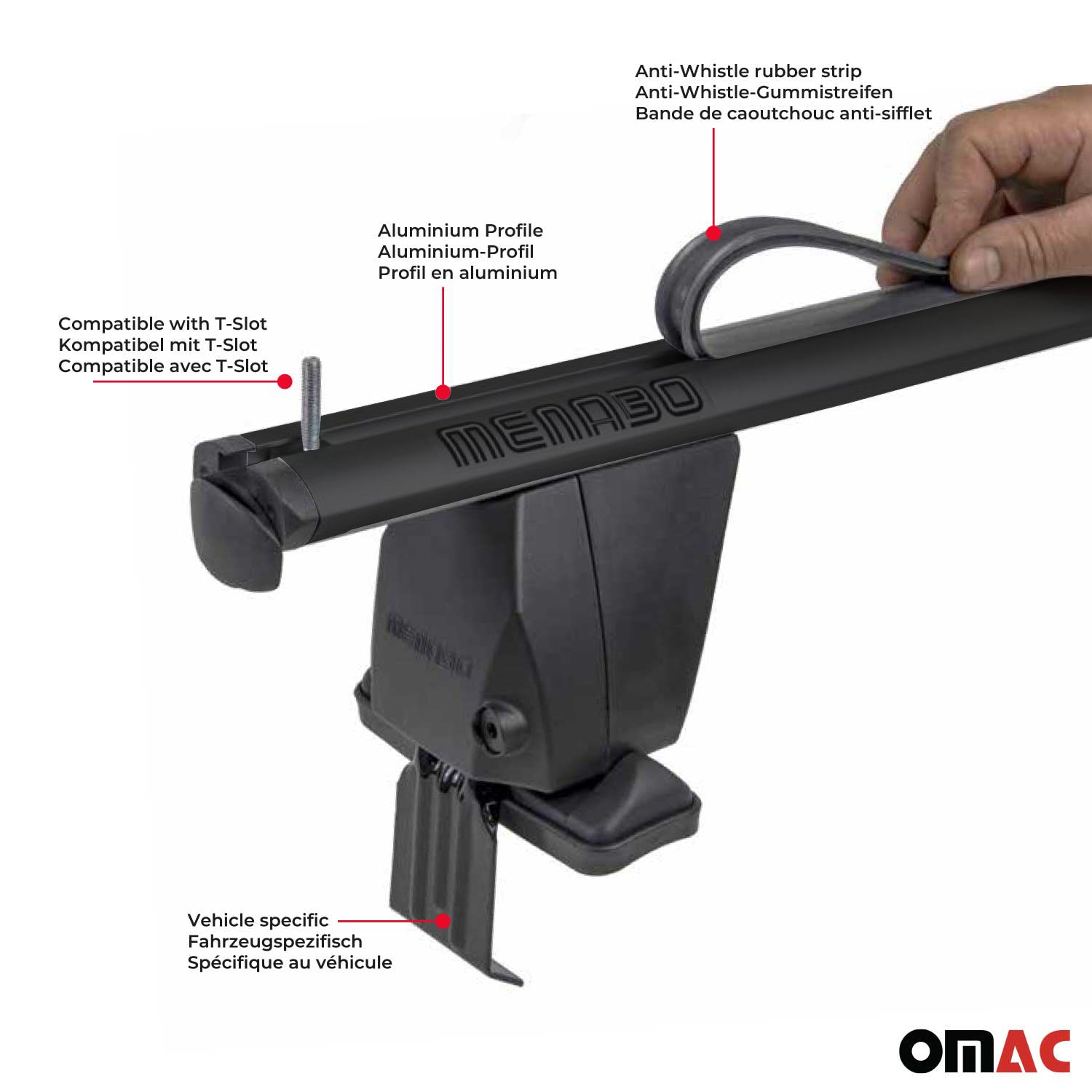 2013-2018 Acura RDX Roof Rack Cross Bars Black