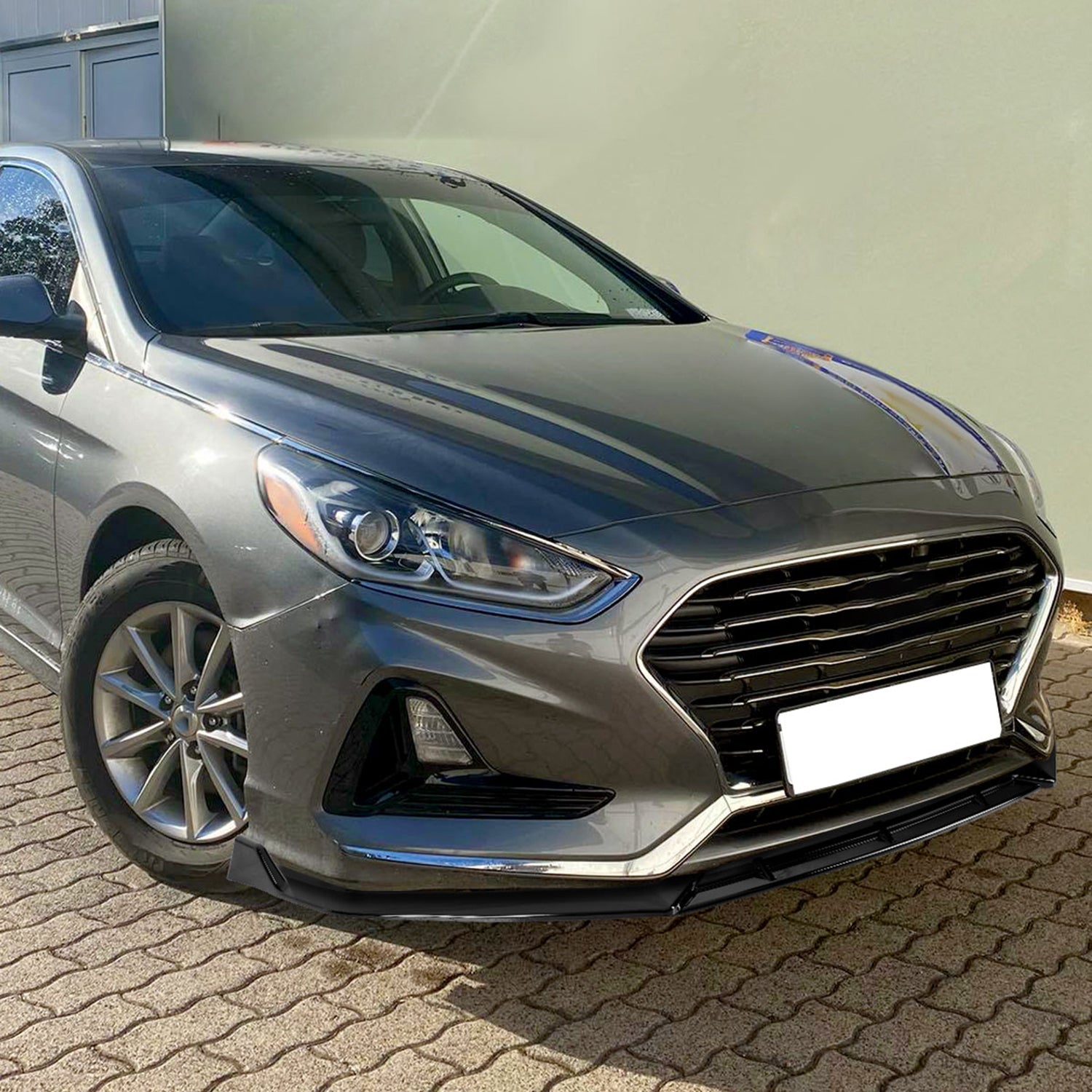 2018-2019 Hyundai Sonata Glossy Black 3Pcs Front Bumper Lip Splitter Kit