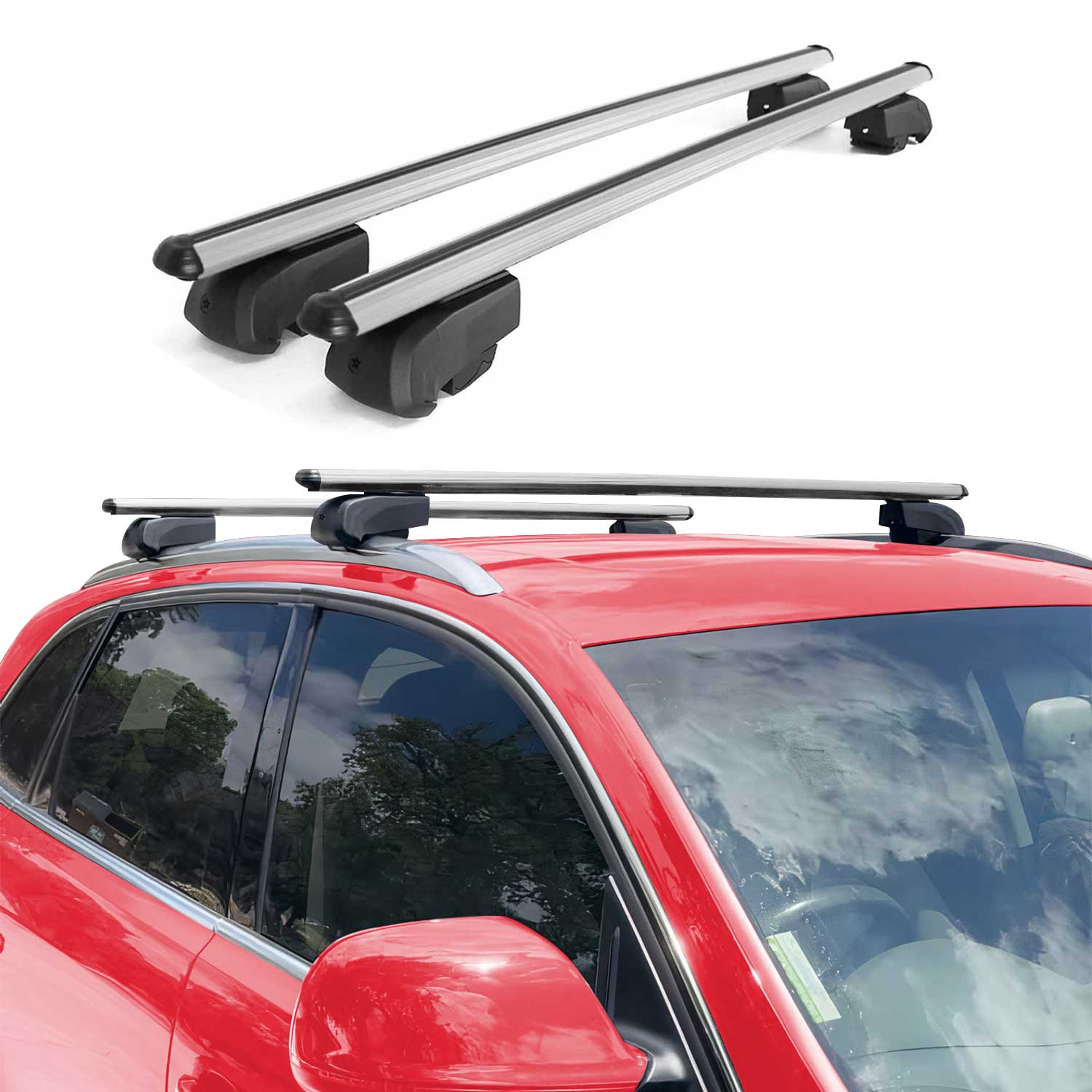 Roof Rack Cross Bars Luggage Carrier for Hyundai Tucson 2016-2021 Gray