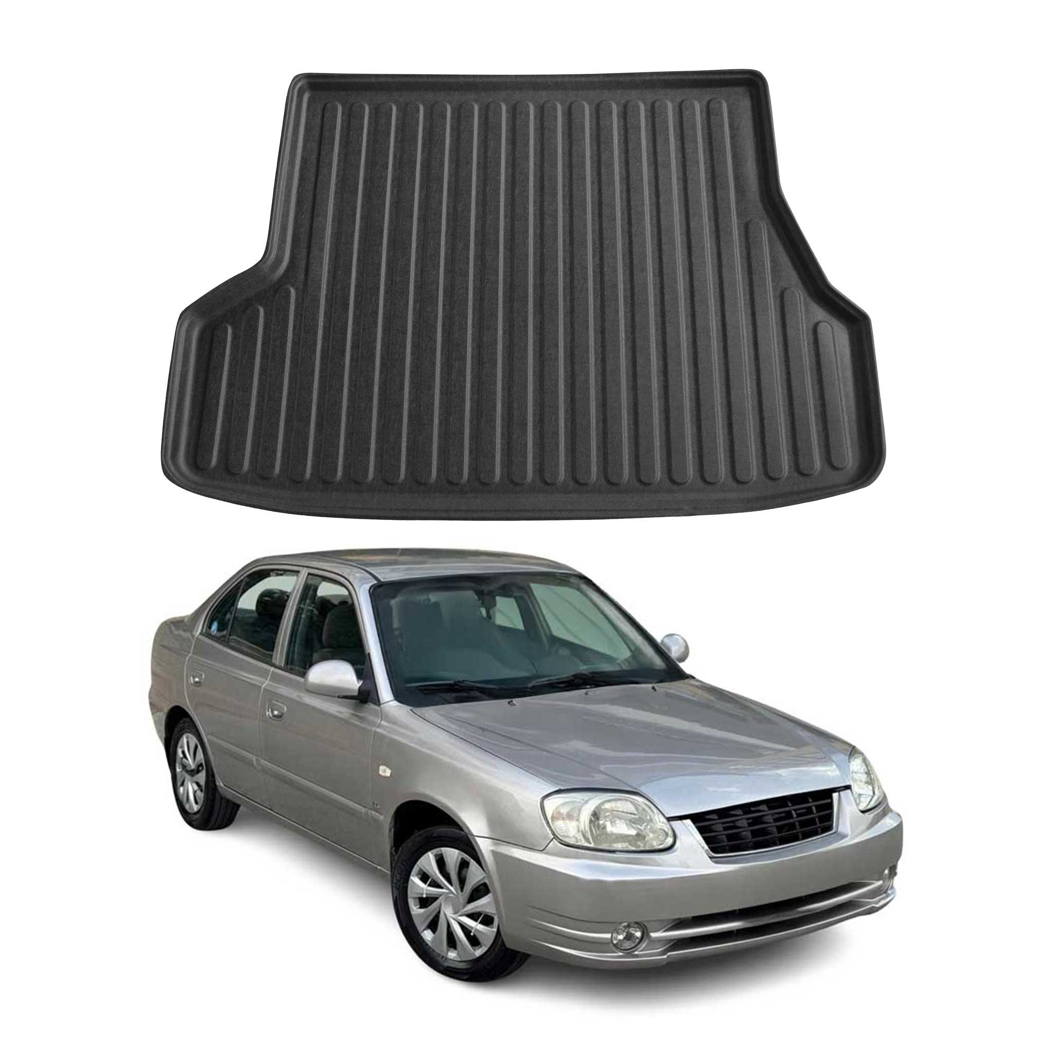 2001-2005 Hyundai Accent Sedan Cargo Liner Trunk Mat All Weather Black