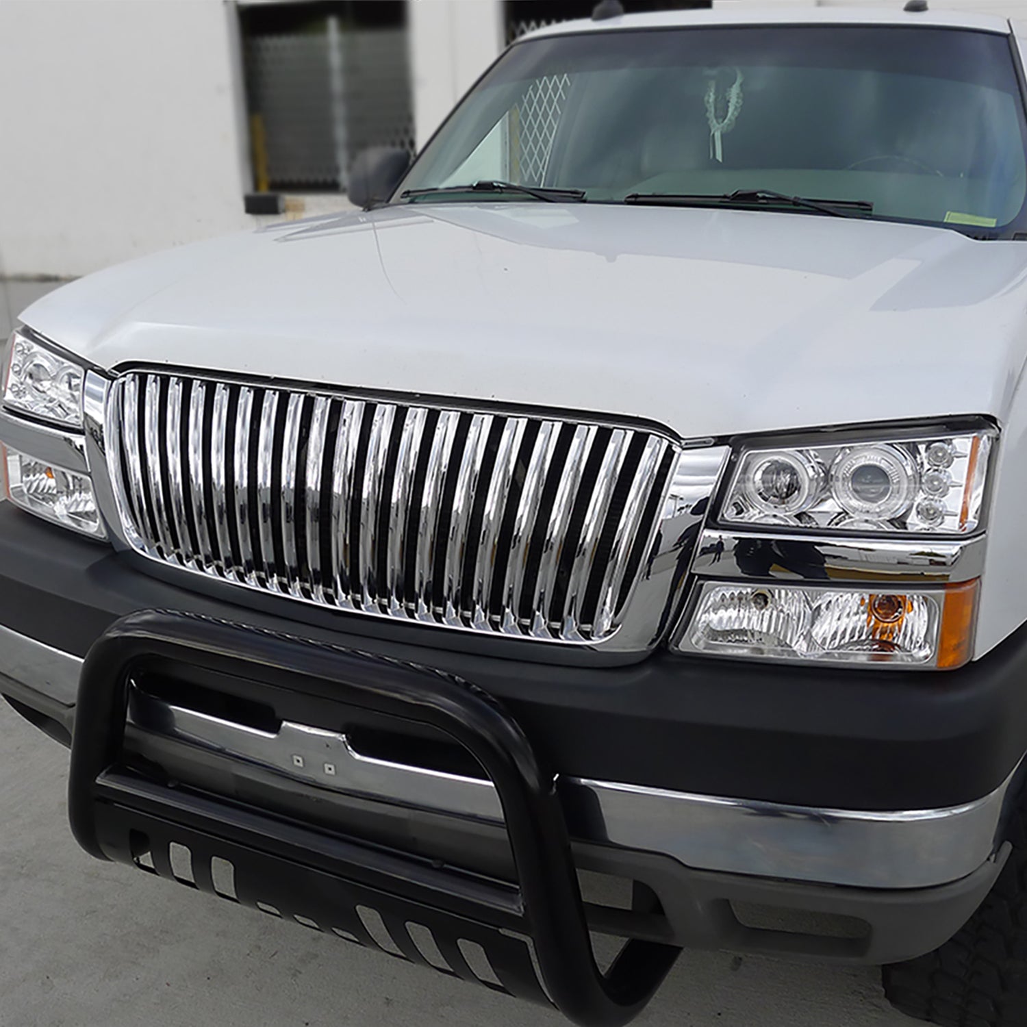 2002-2006 Chevy Avalanche/ 03-2007 Silverado Dual Halo Headlights Chrome