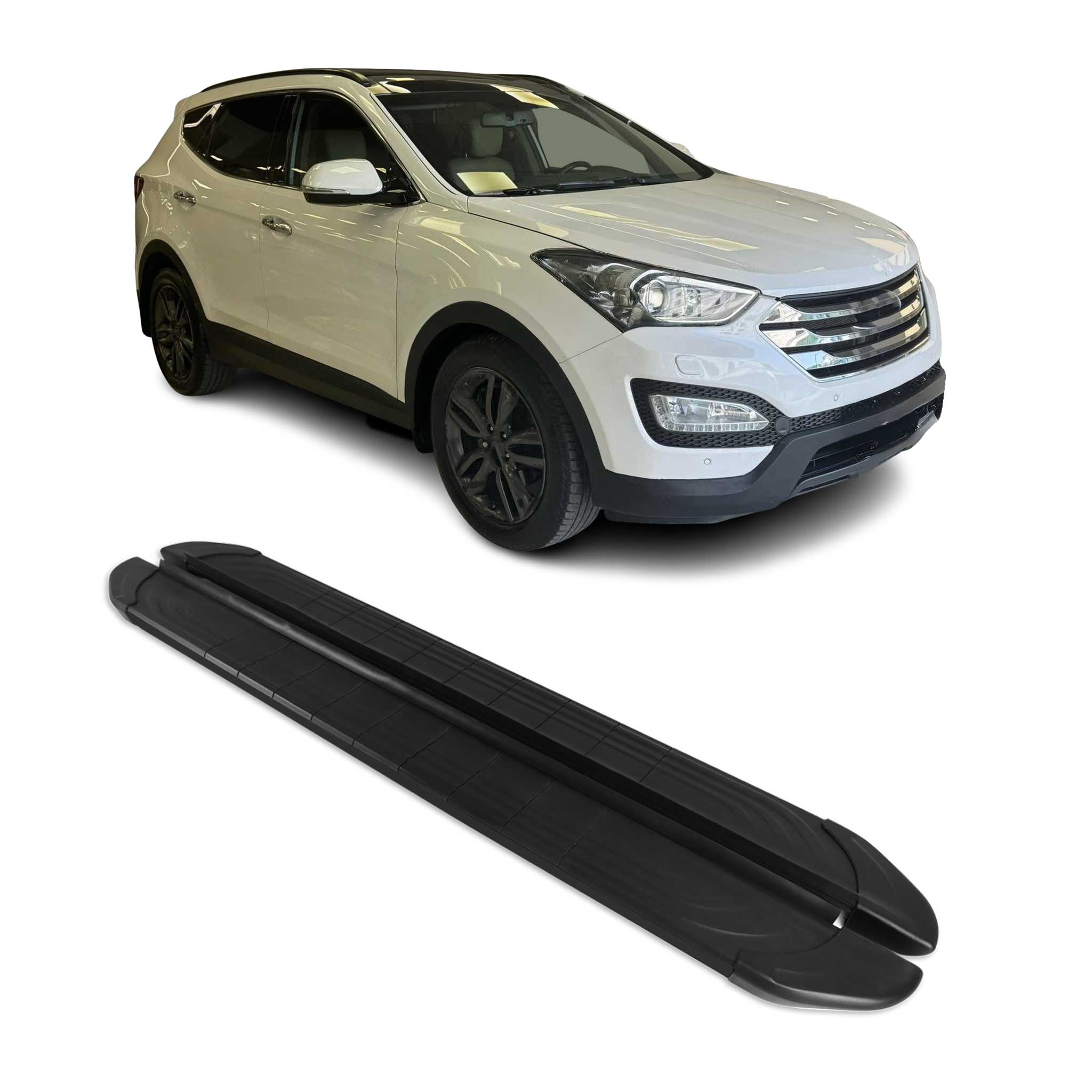 2013-2018 Hyundai Santa Fe Running Boards Side Steps Black