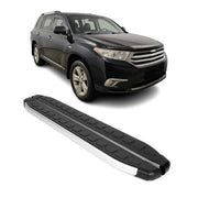 2008-2013 Toyota Highlander Running Boards Side Steps Silver & Black