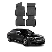 2014-2020 Mercedes S Class W222 Floor Mats Liners Full Set All Weather Black