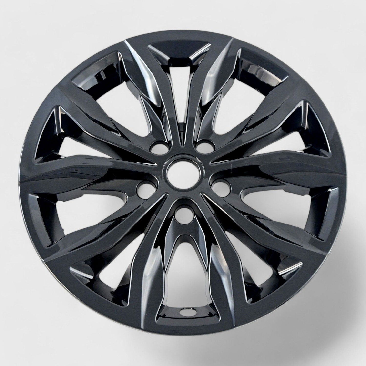 2019-2024 Chevrolet Malibu Wheel Cover Hubcaps Set Gloss Black 8Pcs ABS Plastic