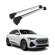 Roof Rack Cross Bars Luggage Carrier for Audi Q8 e-Tron 2024-2026 Gray 2Pcs