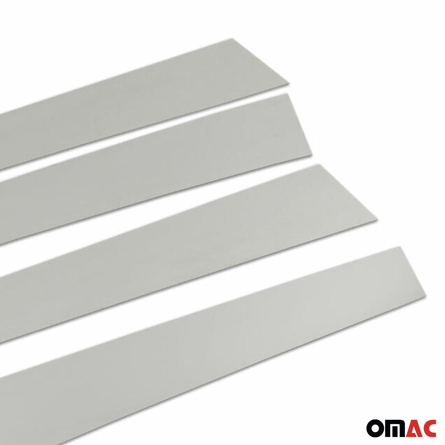 2015-2021 VW Golf Mk7 Window B Pillar Posts Door Trim Cover Stainless Steel Silver 4x