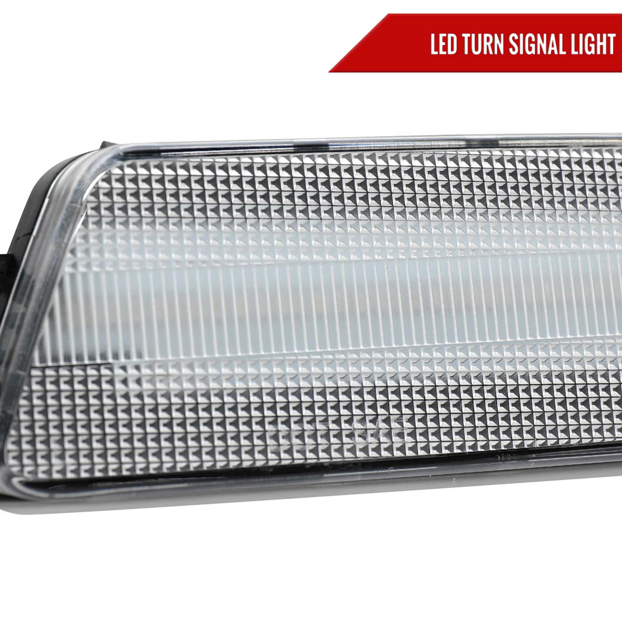 For Porsche Macan 2014-2022 Front Bumper LED Side Marker Turn Signal Lights Chrome Housing Clear Lens