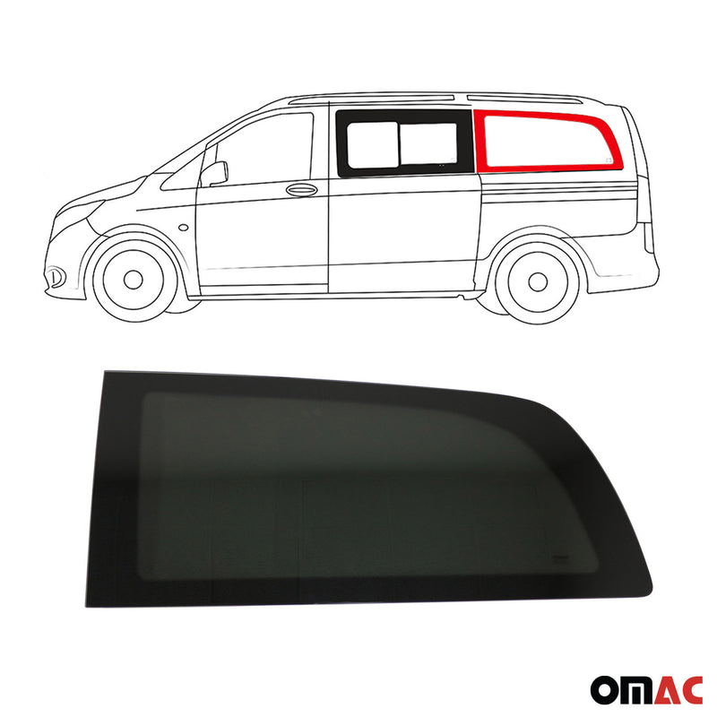 2016-2024 Mercedes Metris Window Glass Fit Kit Left Side Rear Black L2 MWB