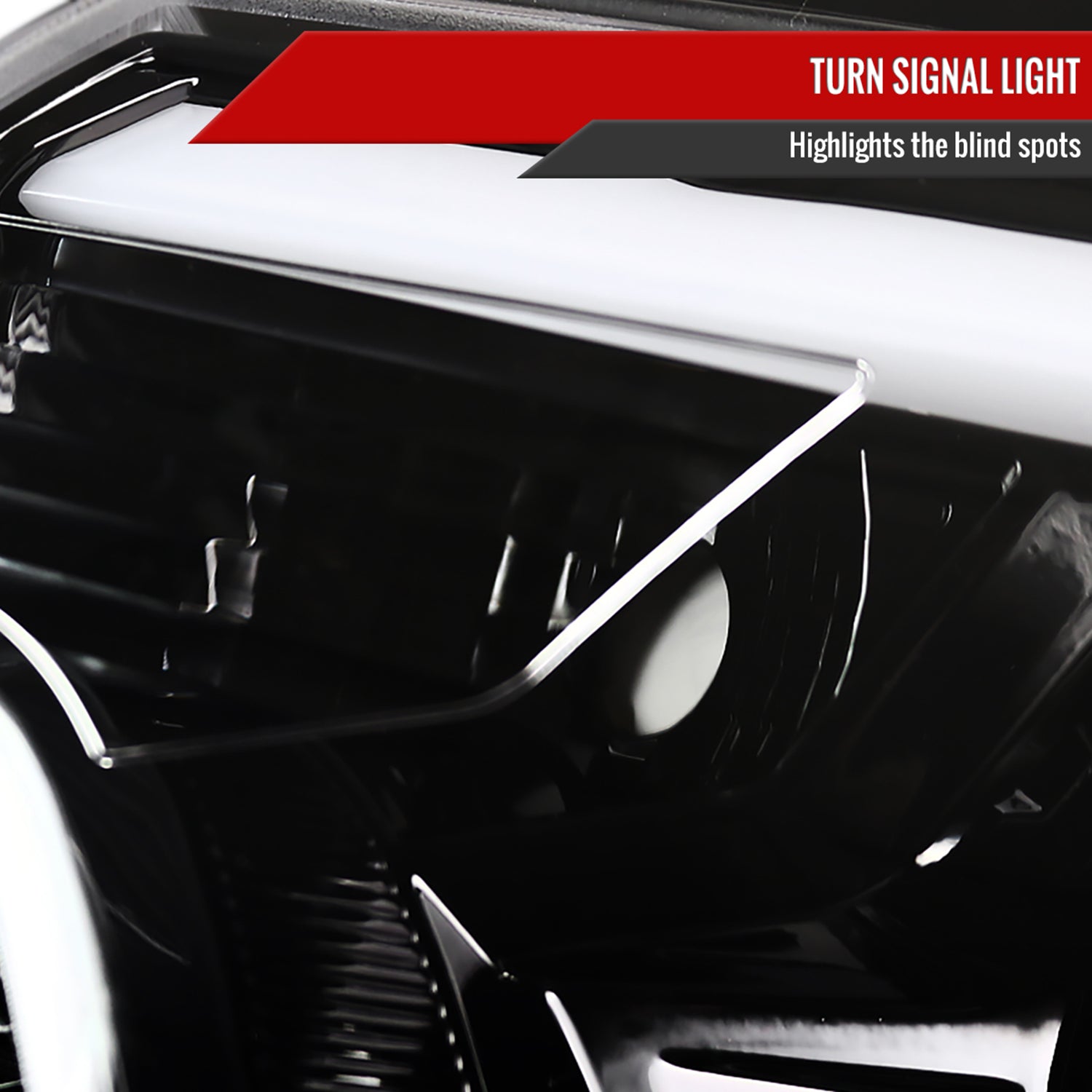 2012-2015 Toyota Tacoma LED C-Bar Projector Headlights Jet Black/Clear Lens