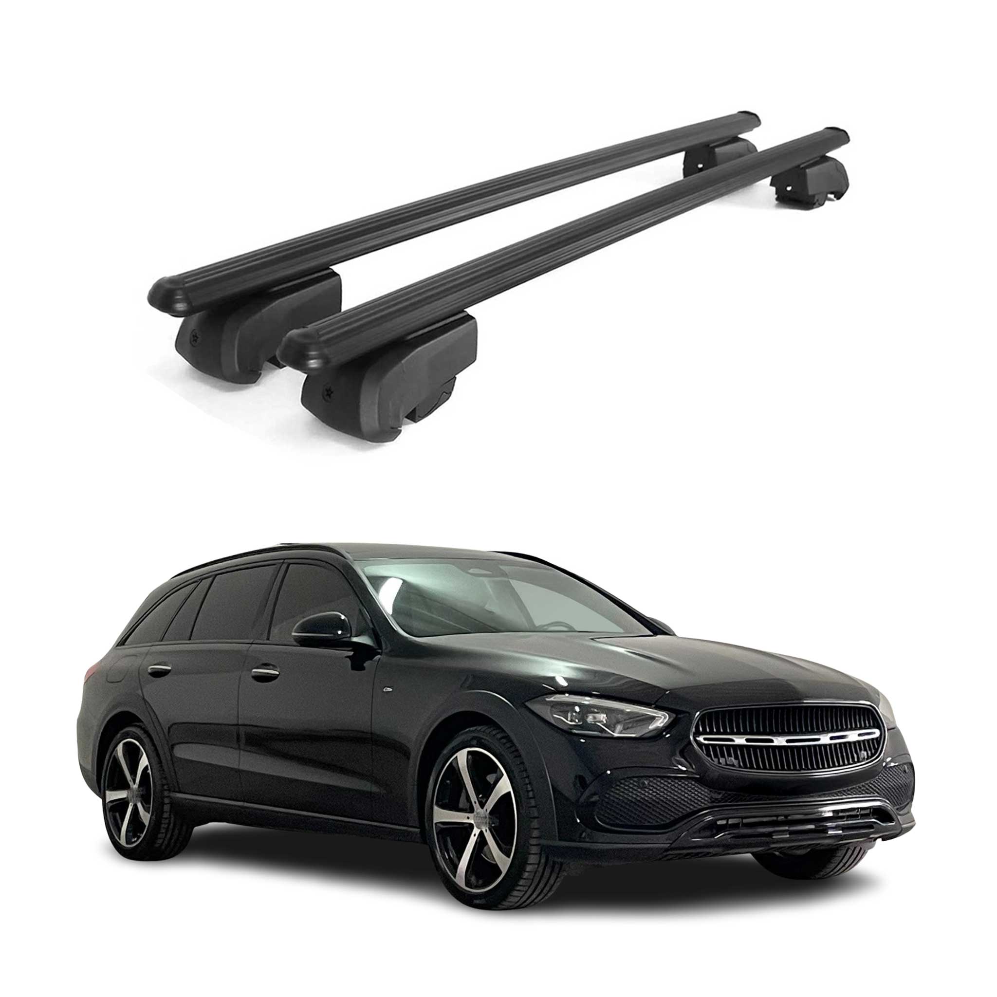 2022-2024 Mercedes C Class S206 Wagon Roof Rack Cross Bars Black