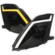 2006-2009 Nissan 350Z Turn Signal Animated LED Bar Projector Headlights Smoke