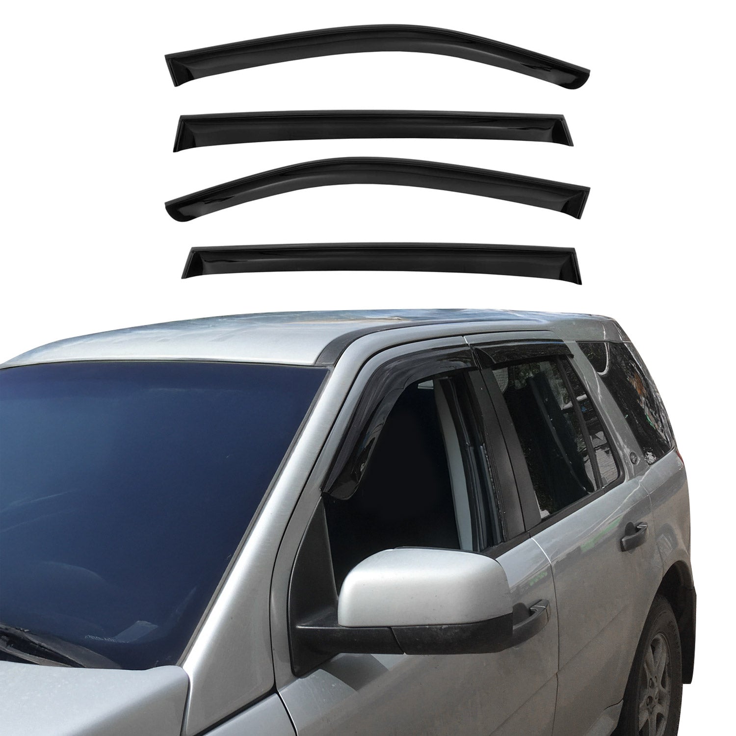 2016-2023 Mazda CX-9 Window Visor Vent Rain Deflector 4Pcs Smoke