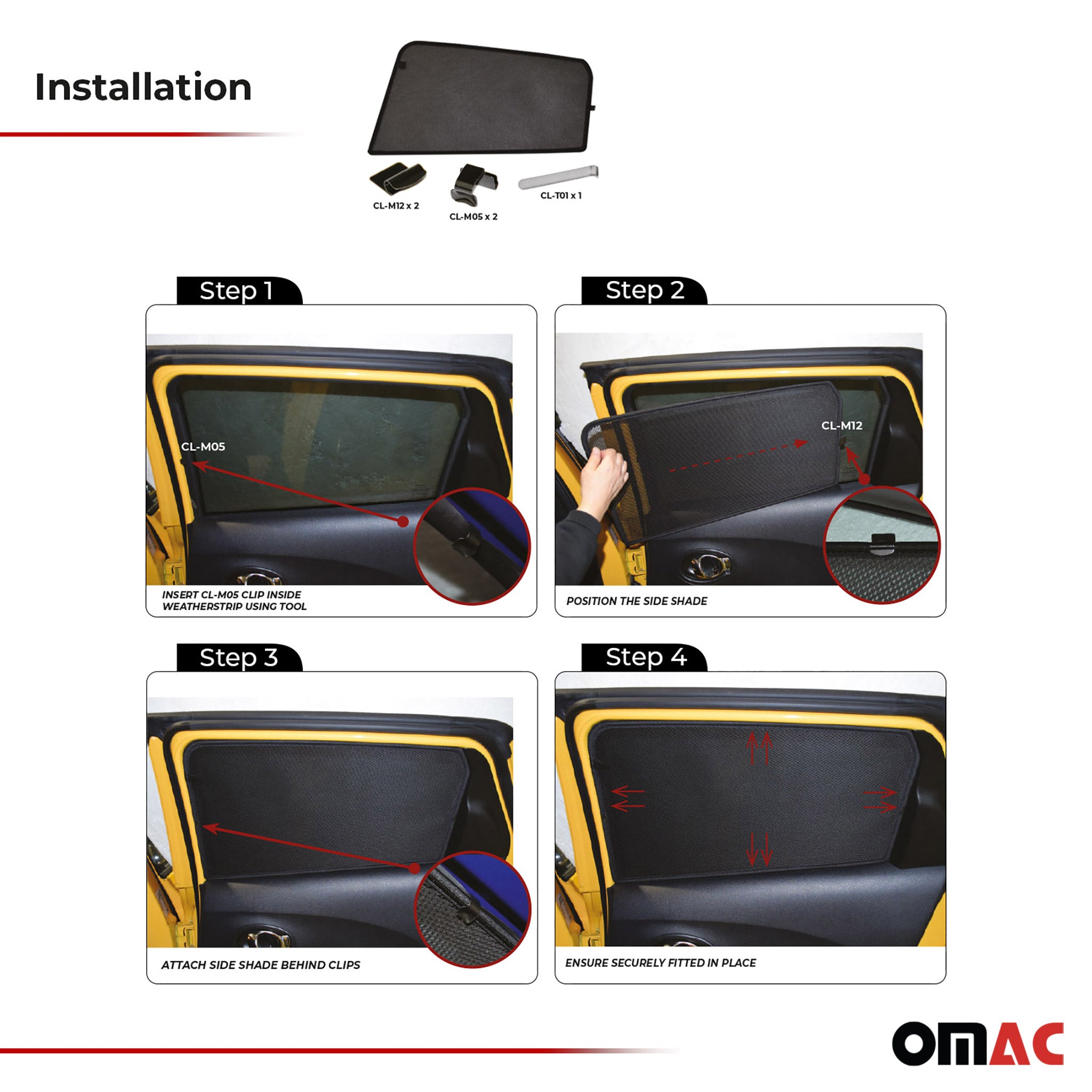 2011-2017 Nissan Juke Side Rear Window Curtain Mesh Black 2Pcs