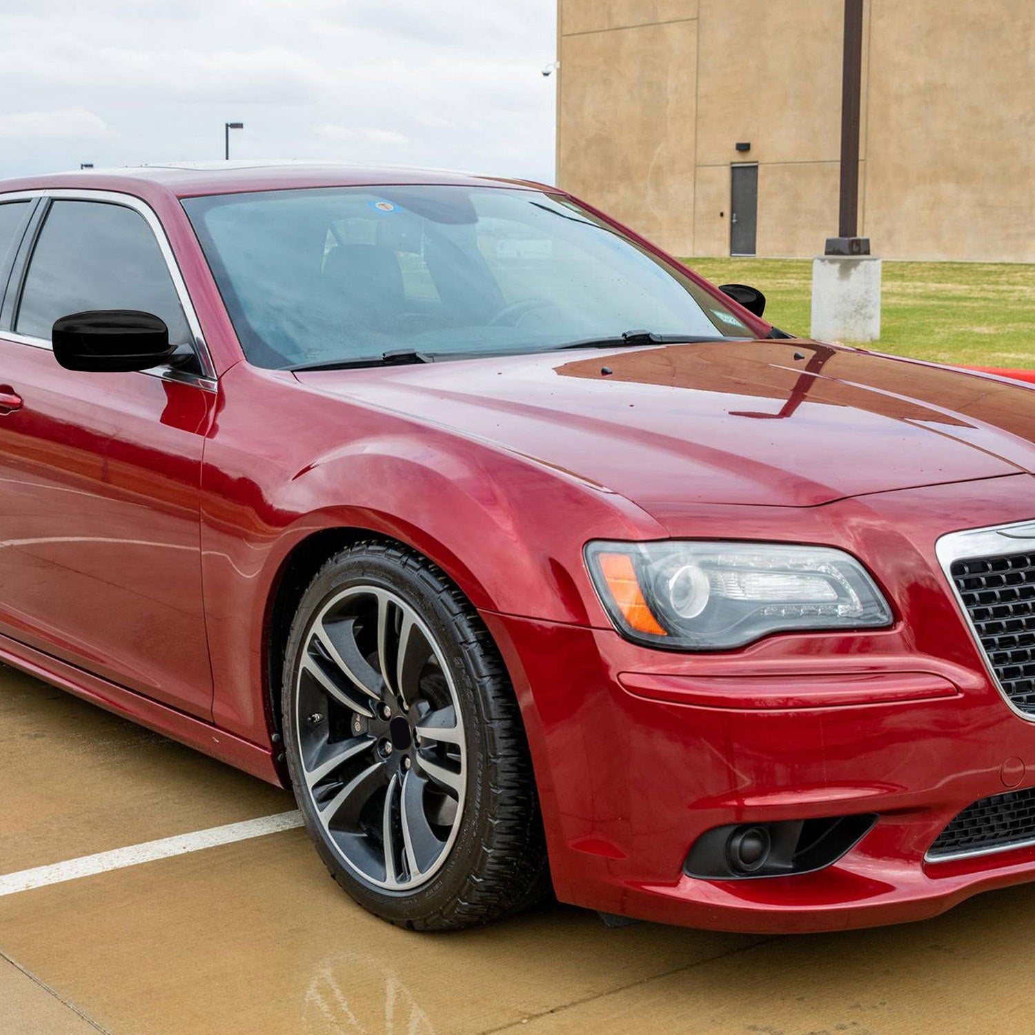 2011-2023 Chrysler 300 / Dodge Charger Mirror Cover Caps Gloss Black 2Pcs ABS Plastic