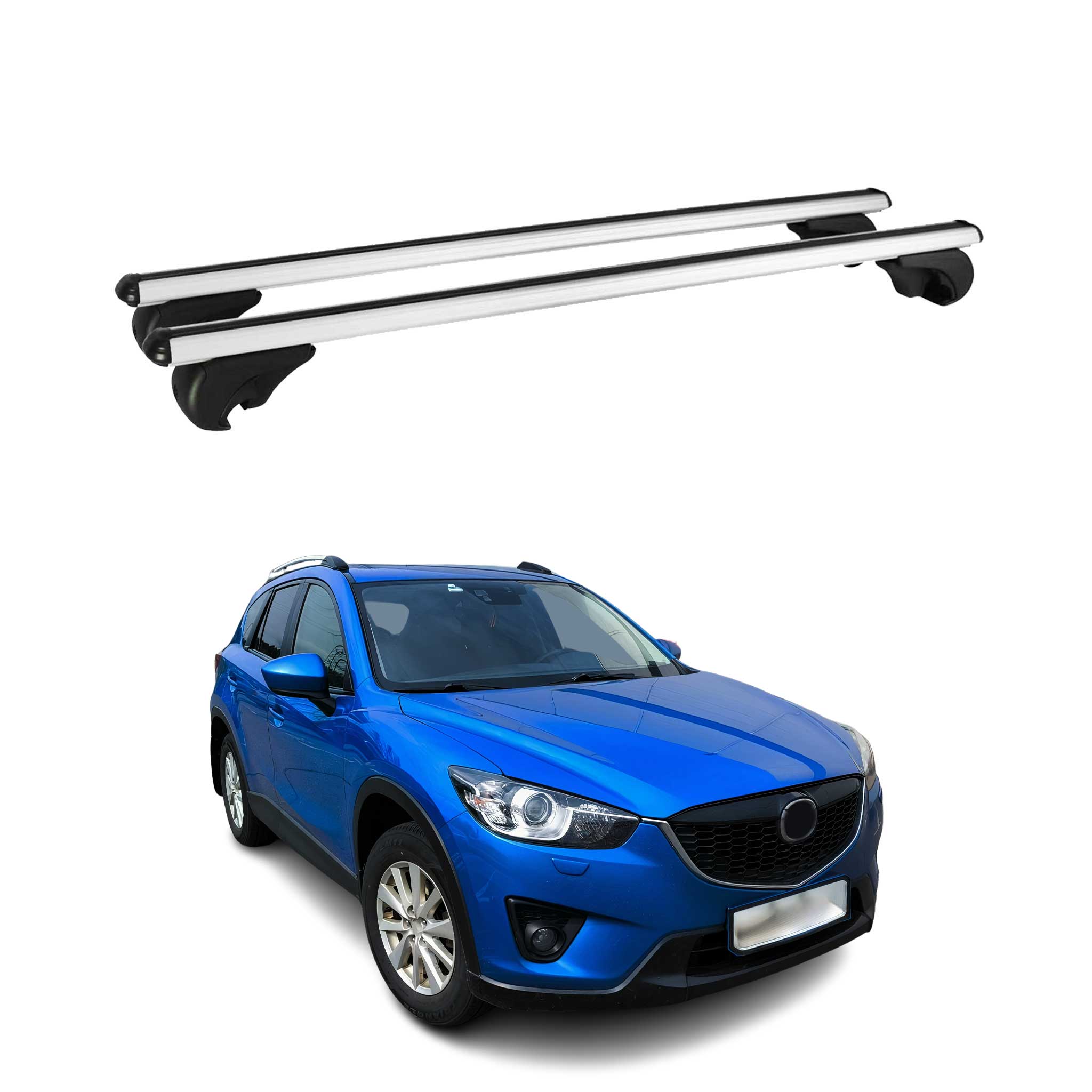 2013-2016 Mazda CX-5 Roof Rack Cross Bars Silver