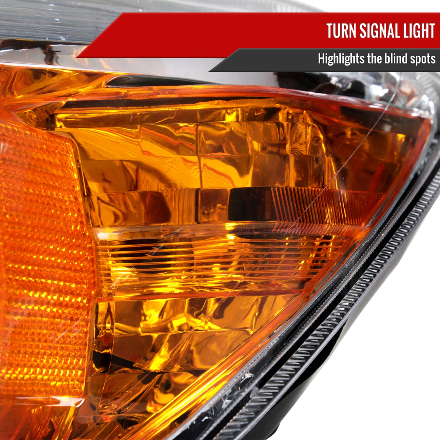 2006-2008 Toyota RAV4 Factory Style Headlights Chrome Housing/Clear Lens