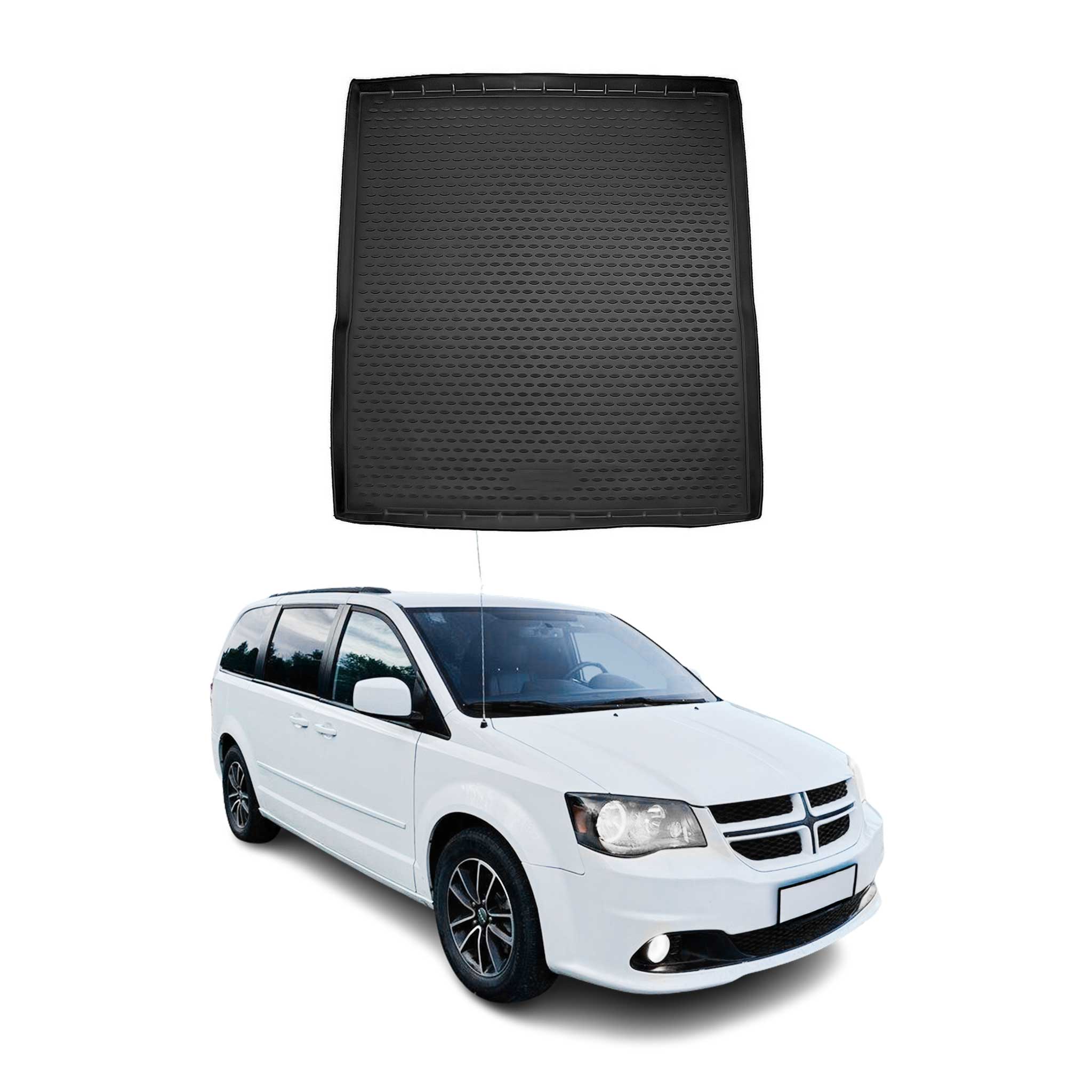 2008-2020 Dodge Grand Caravan OMAC Cargo Mats Liner Behind 2nd Row TPE Black