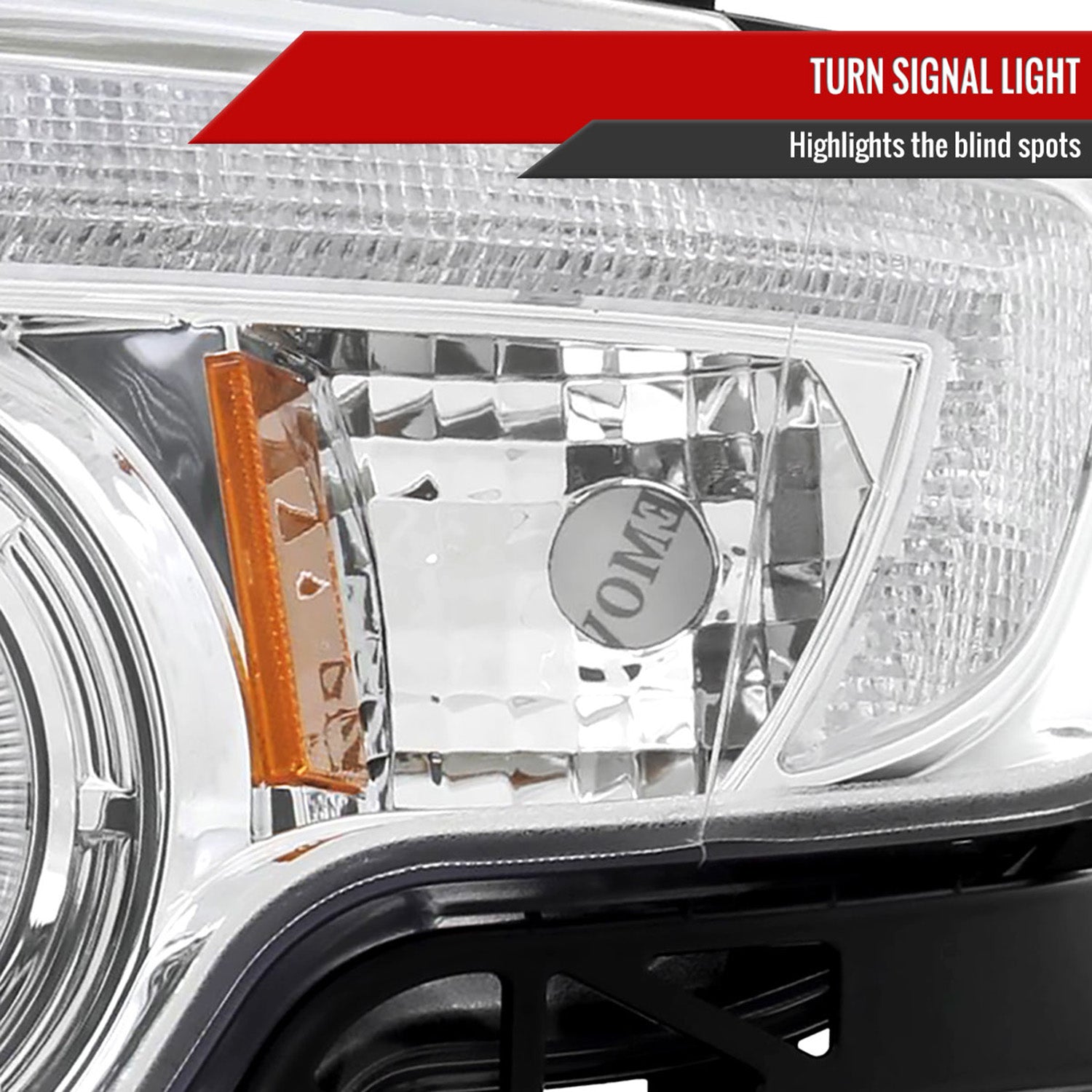 2007-2010 Ford Edge Halo Projector Headlights w/ LED Light Strip Chrome/Clear