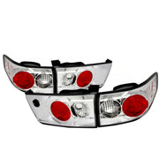 2003-2005 Honda Accord Sedan Tail Lights Chrome Housing/Clear Lens