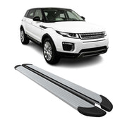 2012-2019 Land Rover Range Rover Evoque Running Boards Side Steps Silver