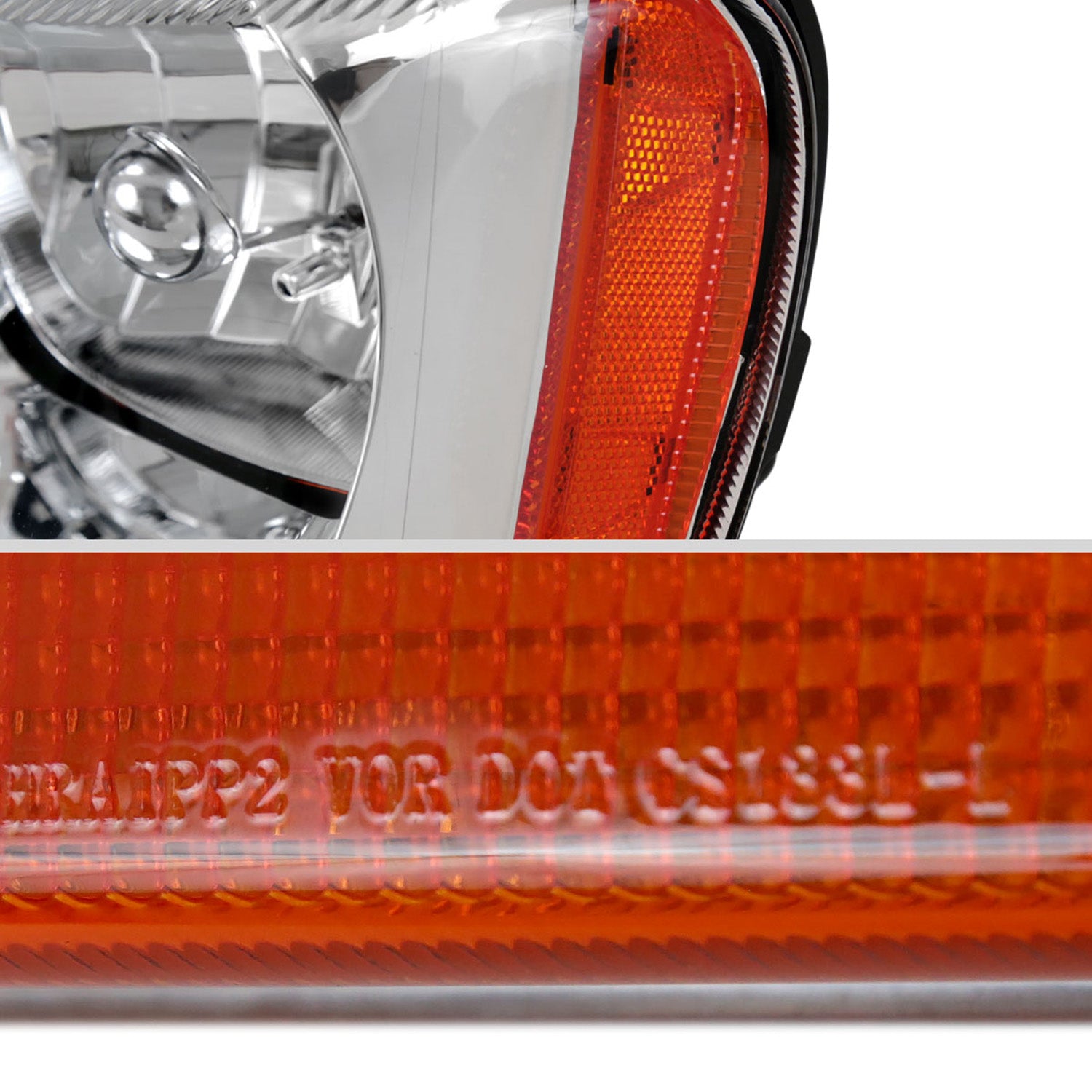 1999-2004 Jeep Grand Cherokee Factory Style Headlights Chrome/Clear Lens