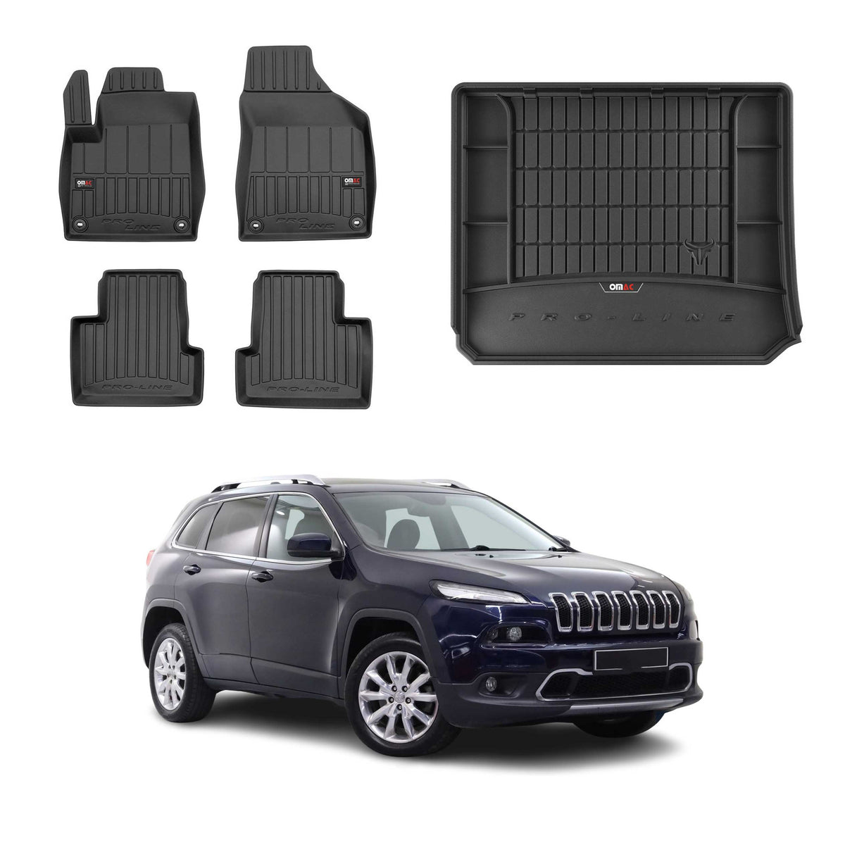 OMAC Floor Mats & Cargo Liners for Jeep Cherokee 2014-2023