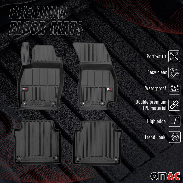 OMAC Premium Floor Mats for Audi A8 2019-2024 Heavy Duty All-Weather 4pcs