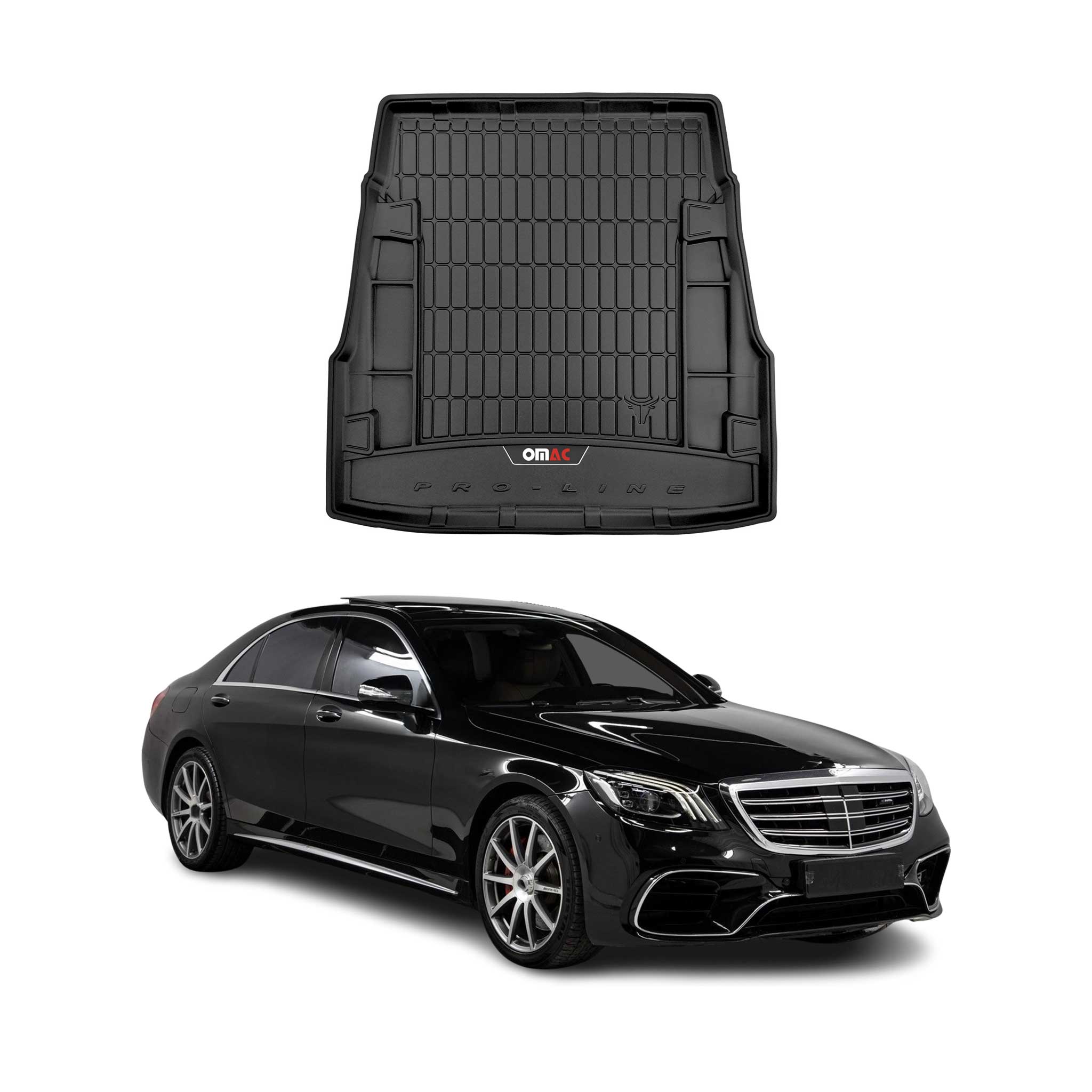 2014-2020 Mercedes S Class W222 Sedan Premium Cargo Liner Trunk Mat All Weather Heavy Duty Black