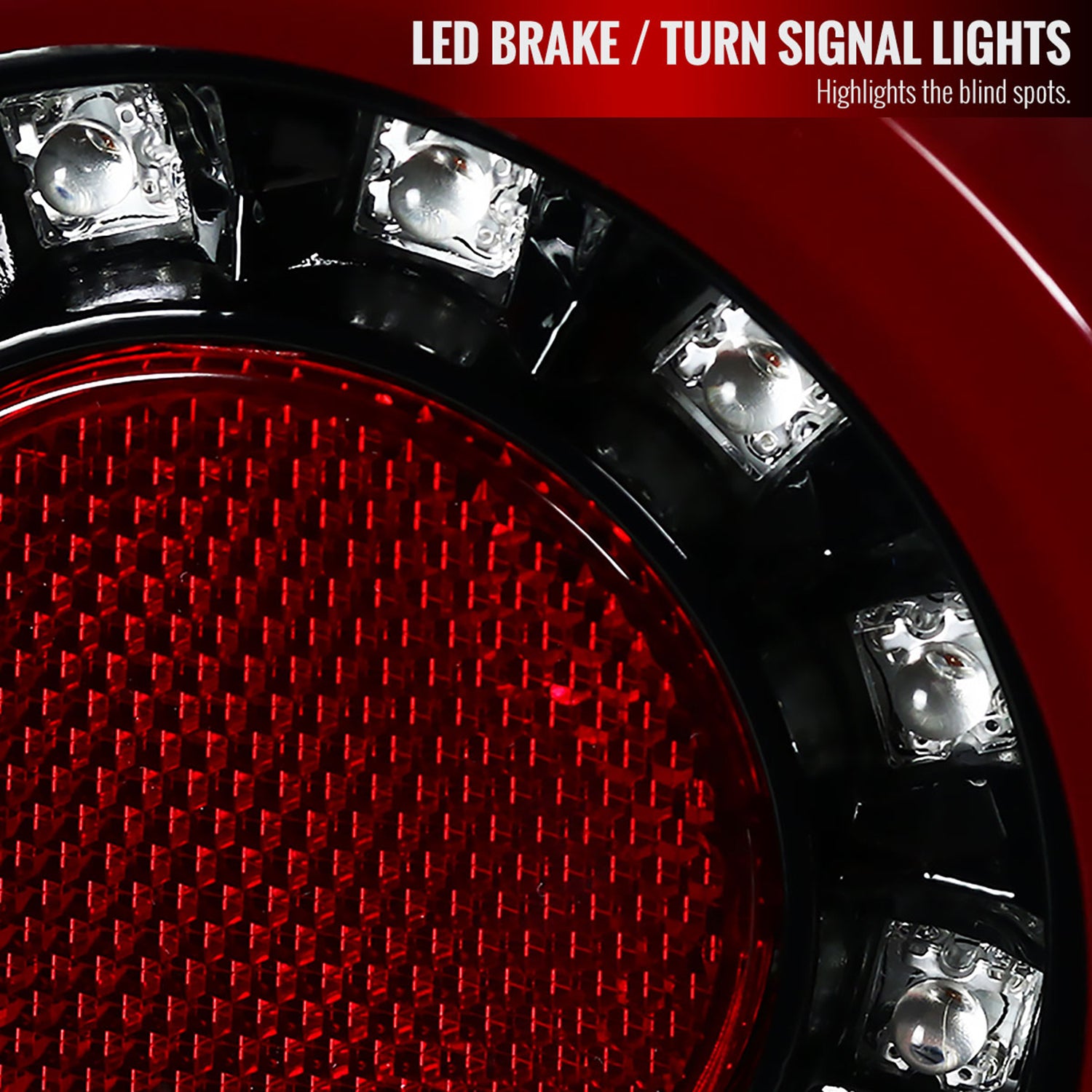 2006-2013 Chevy Impala/ 2014-2016 Impala Limited LED Tail Lights Jet Black/Clear