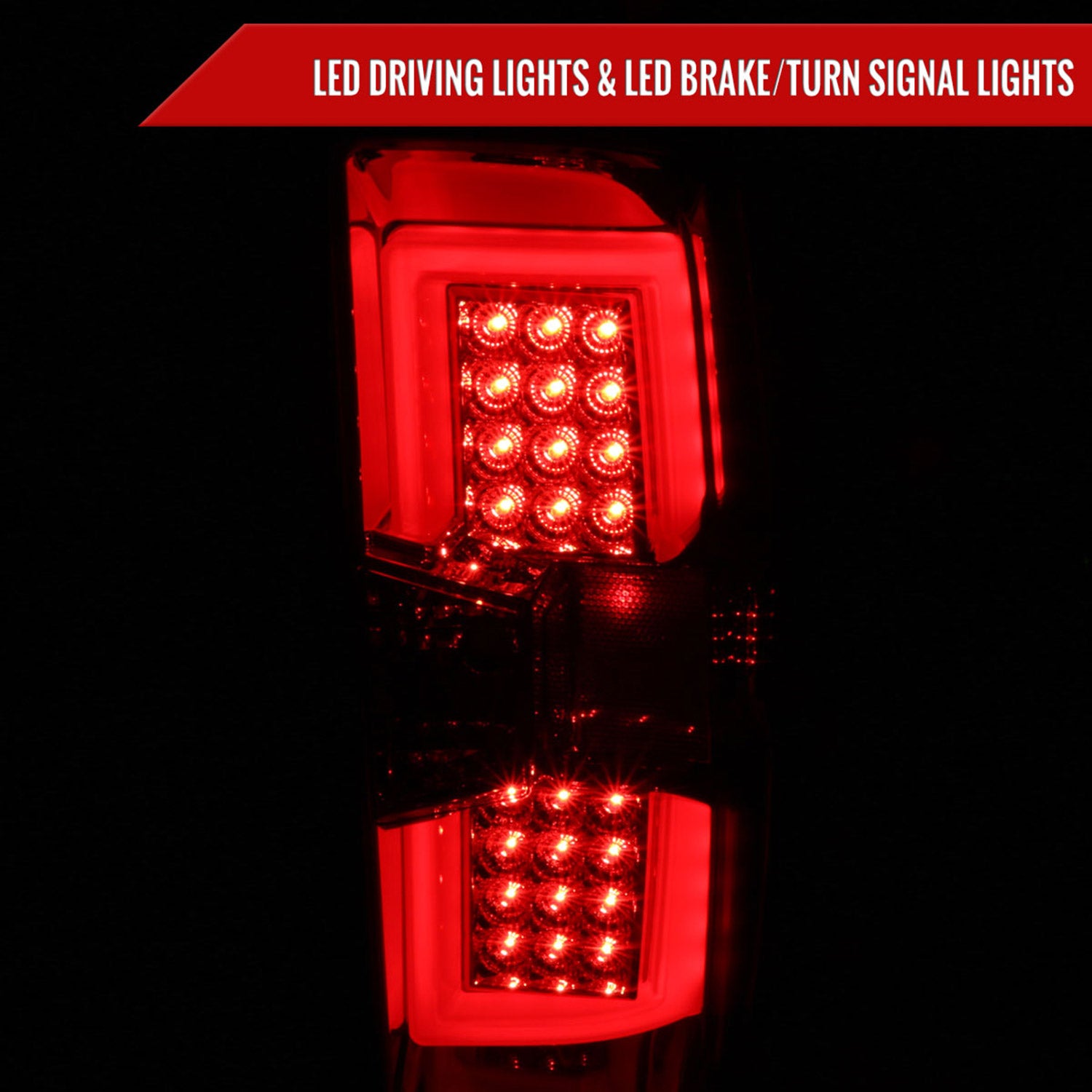 2014-2018 Chevy Silverado 1500 2500HD /Sierra 3500HD LED Tail Lights Chrome