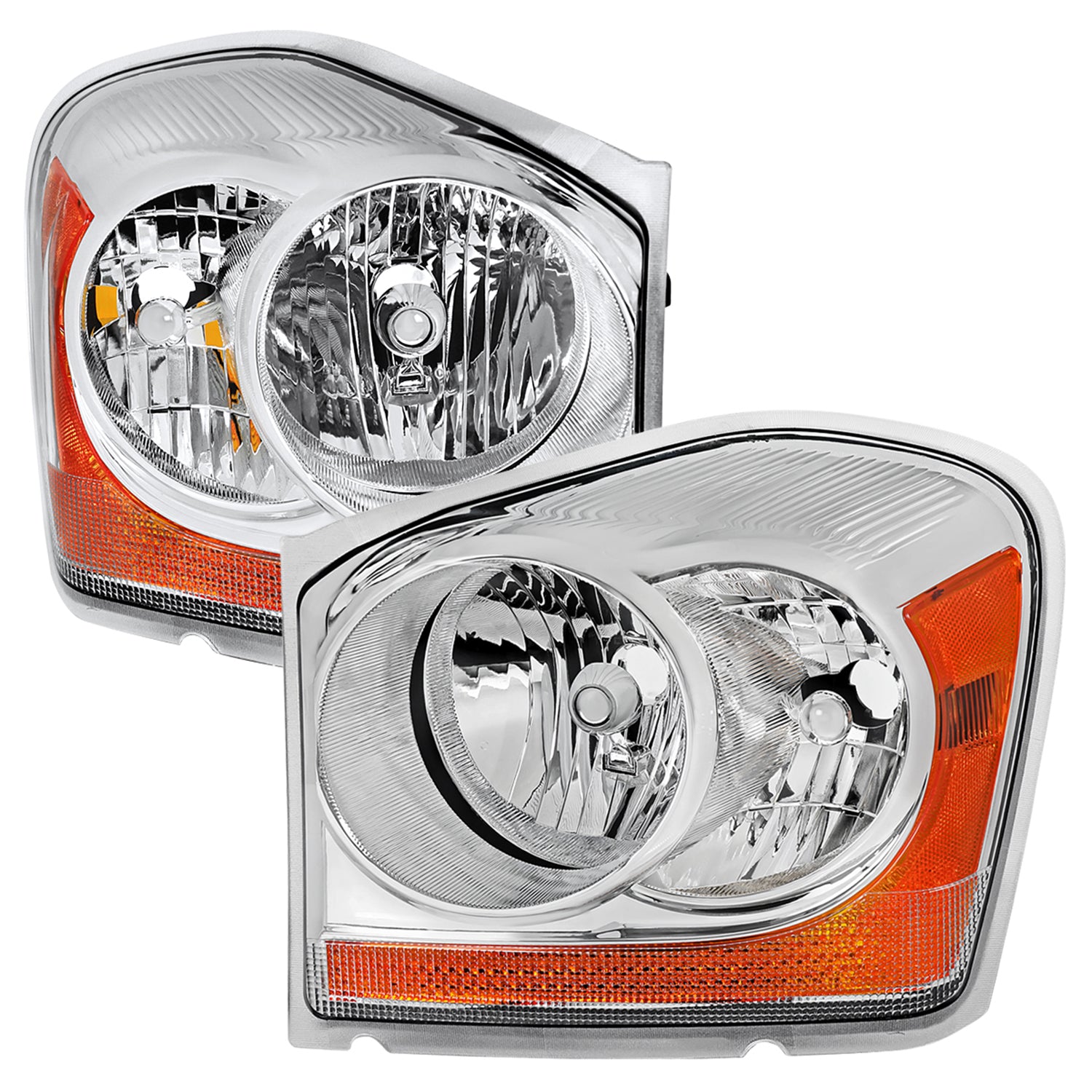 2004-2006 Dodge Durango Factory Style Headlights Chrome Housing/Clear Lens