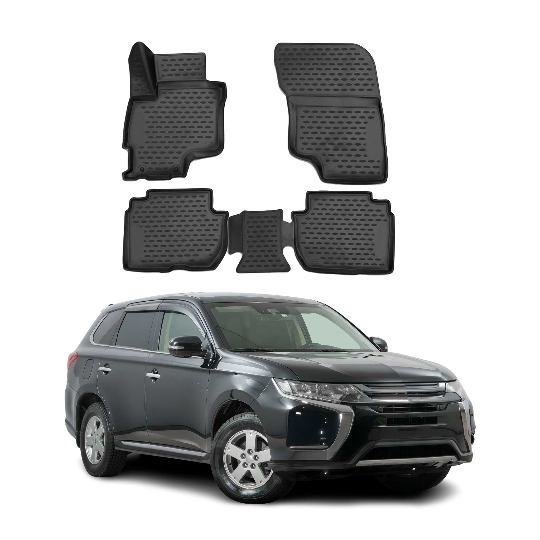 2014-2017 Mitsubishi Outlander PHEV Floor Mats Liners Full Set All Weather