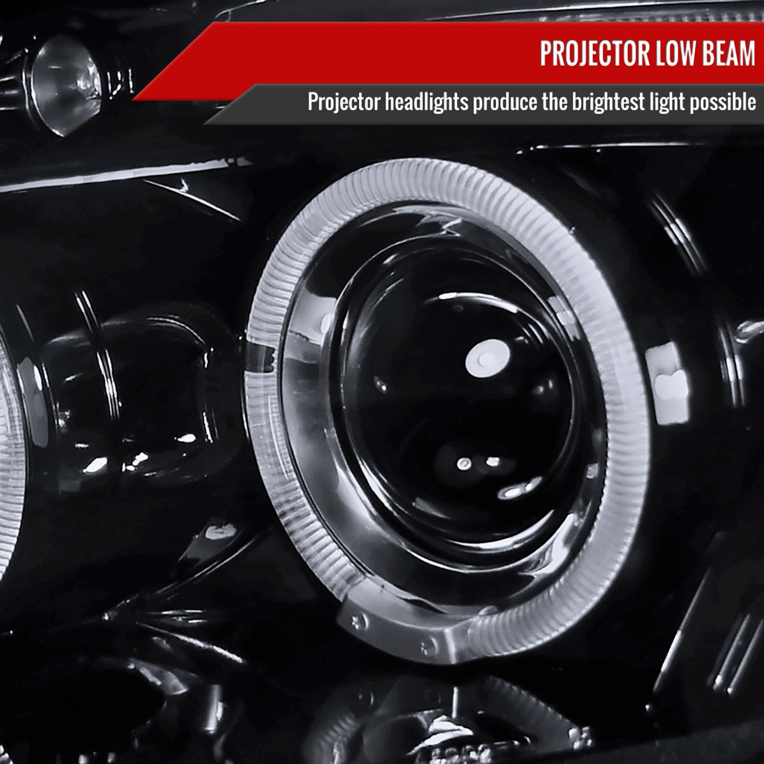 2006-2011 Mitsubishi Eclipse Dual Halo Projector Headlights Glossy Black/Smoke