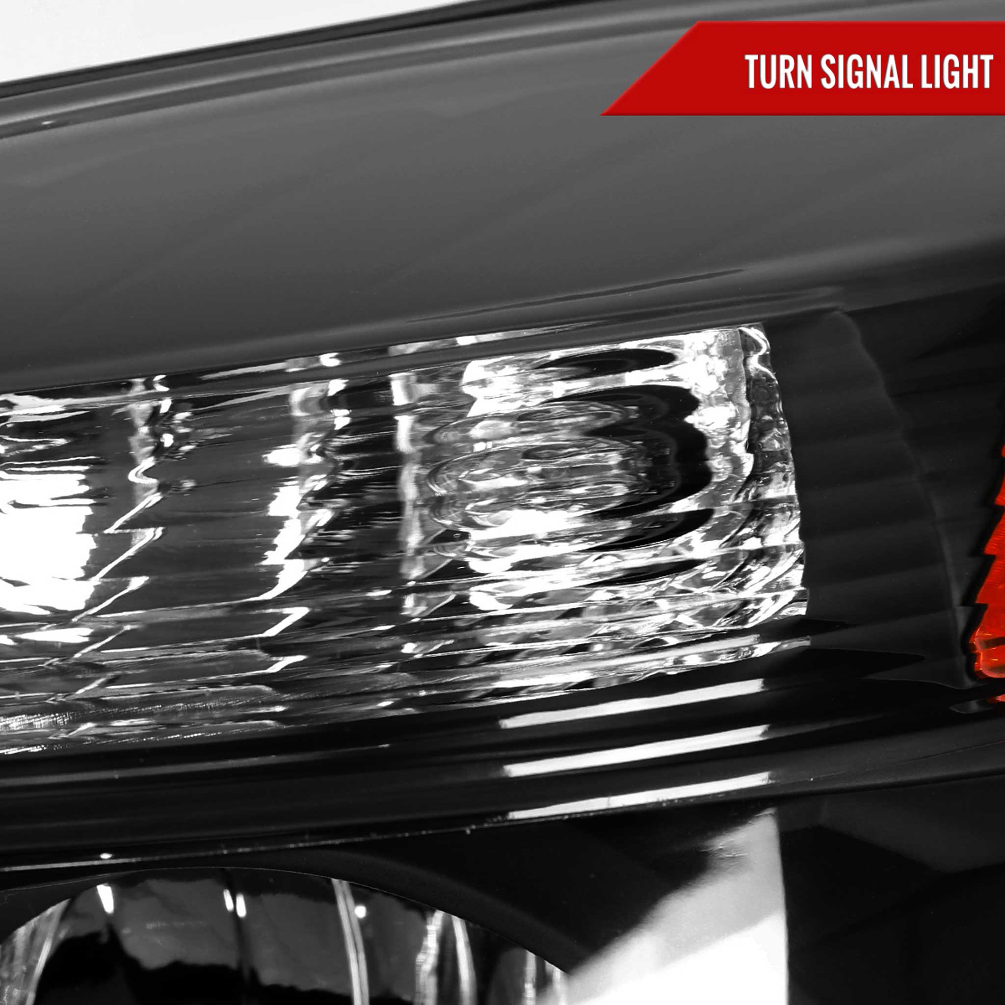 For Chevrolet Equinox 2010-2015 Factory Style Headlights Matte Black Housing Clear Lens