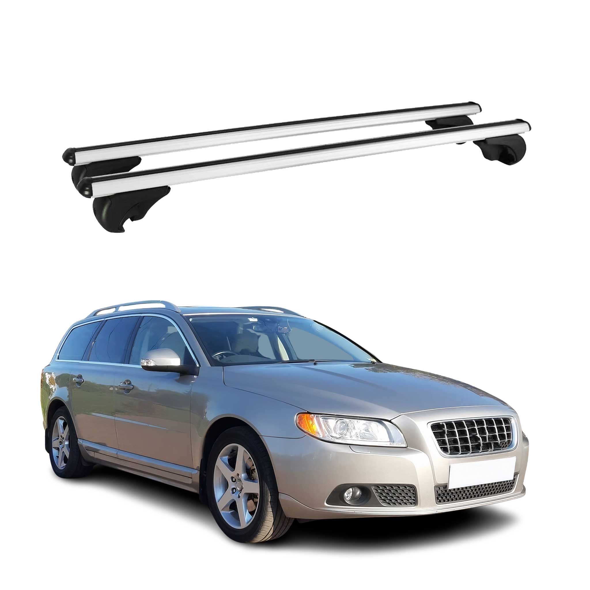2008-2013 Volvo XC70 Roof Rack Cross Bars Silver