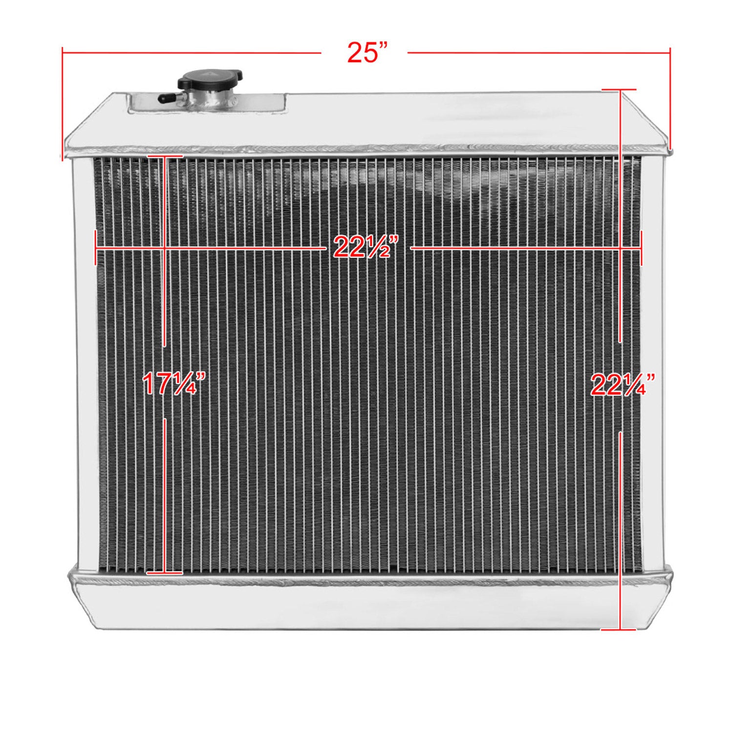 1963-1966 Pontiac Bonneville V8 3 Row Core Radiator with Fan Shroud