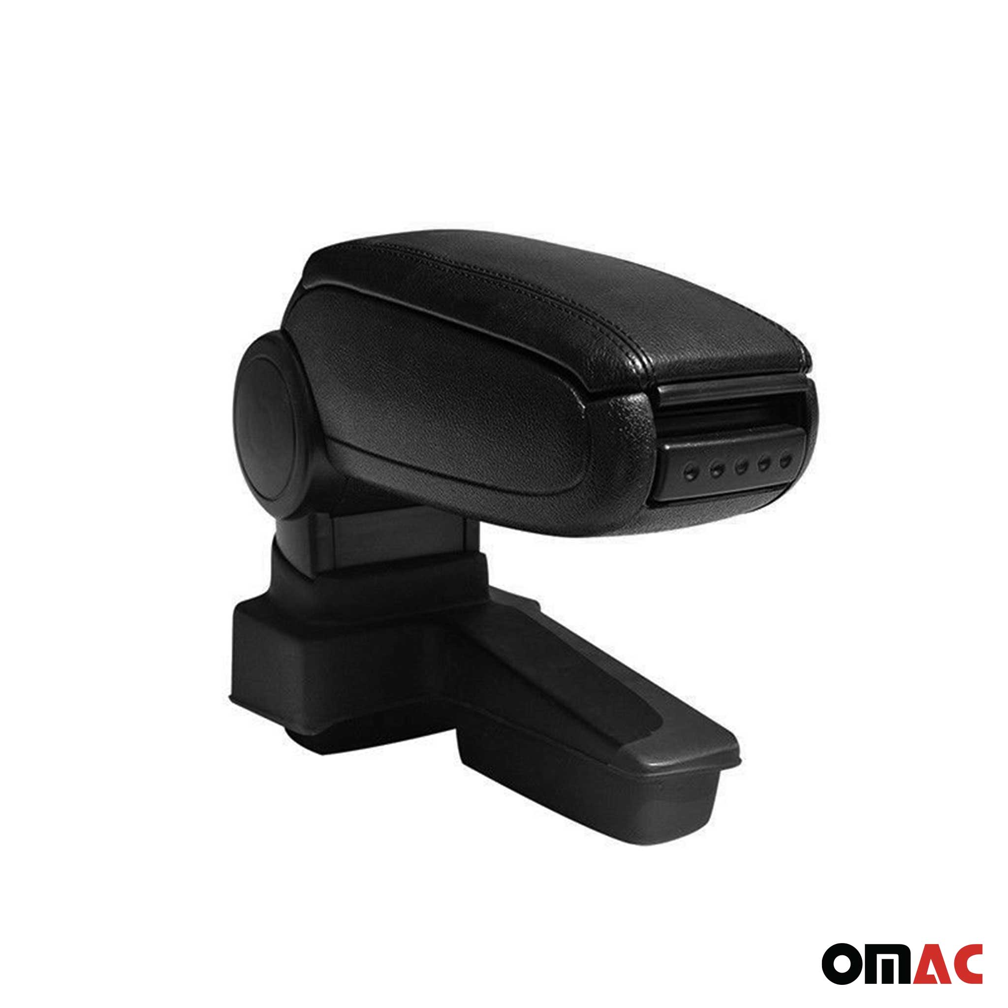 1998-2006 VW Golf Mk4 Black Center Console Armrest Plastic PU Leather 1Pc