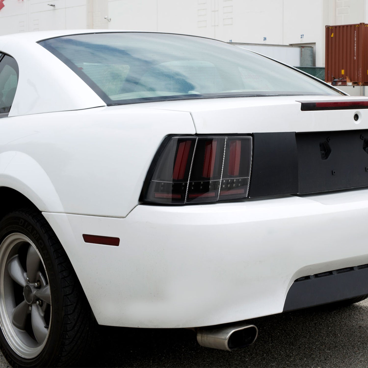 1999-2004 Ford Mustang Sequential LED Tail Lights Black Housing/Clear Lens