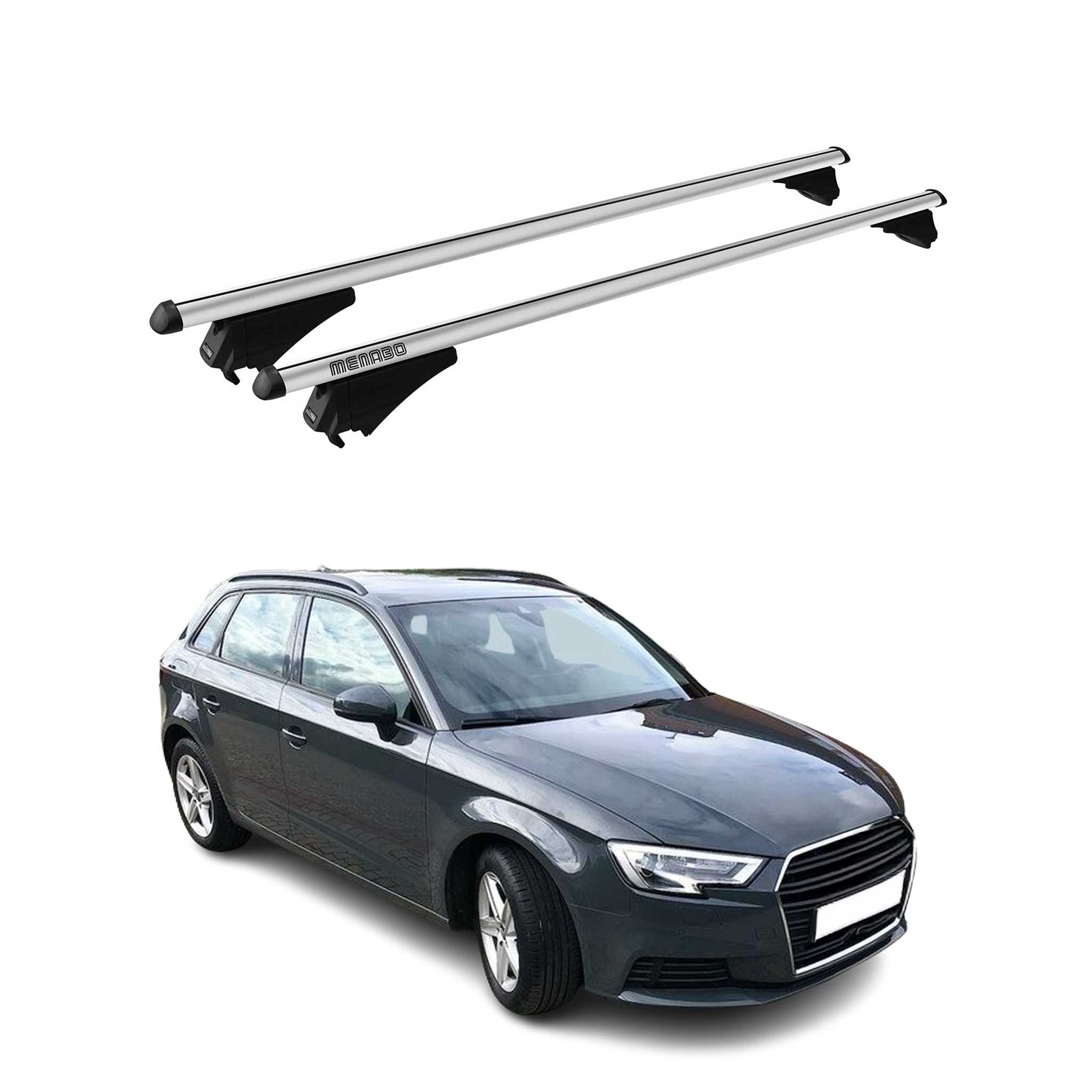 2016-2018 Audi A3 Sportback e-tron Top Roof Racks Cross Bars Grey Alu Carrier