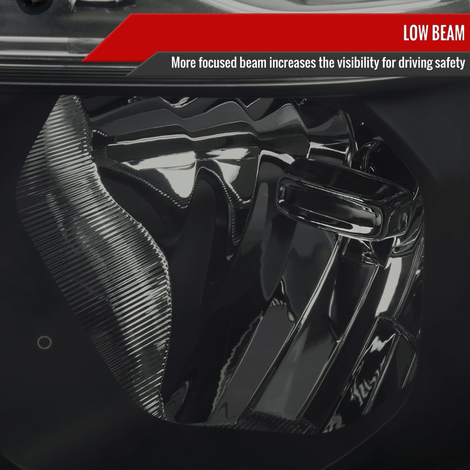 2019-2024 Dodge RAM 1500 Animated LED Bar Factory Headlights Matt Black/Smoke