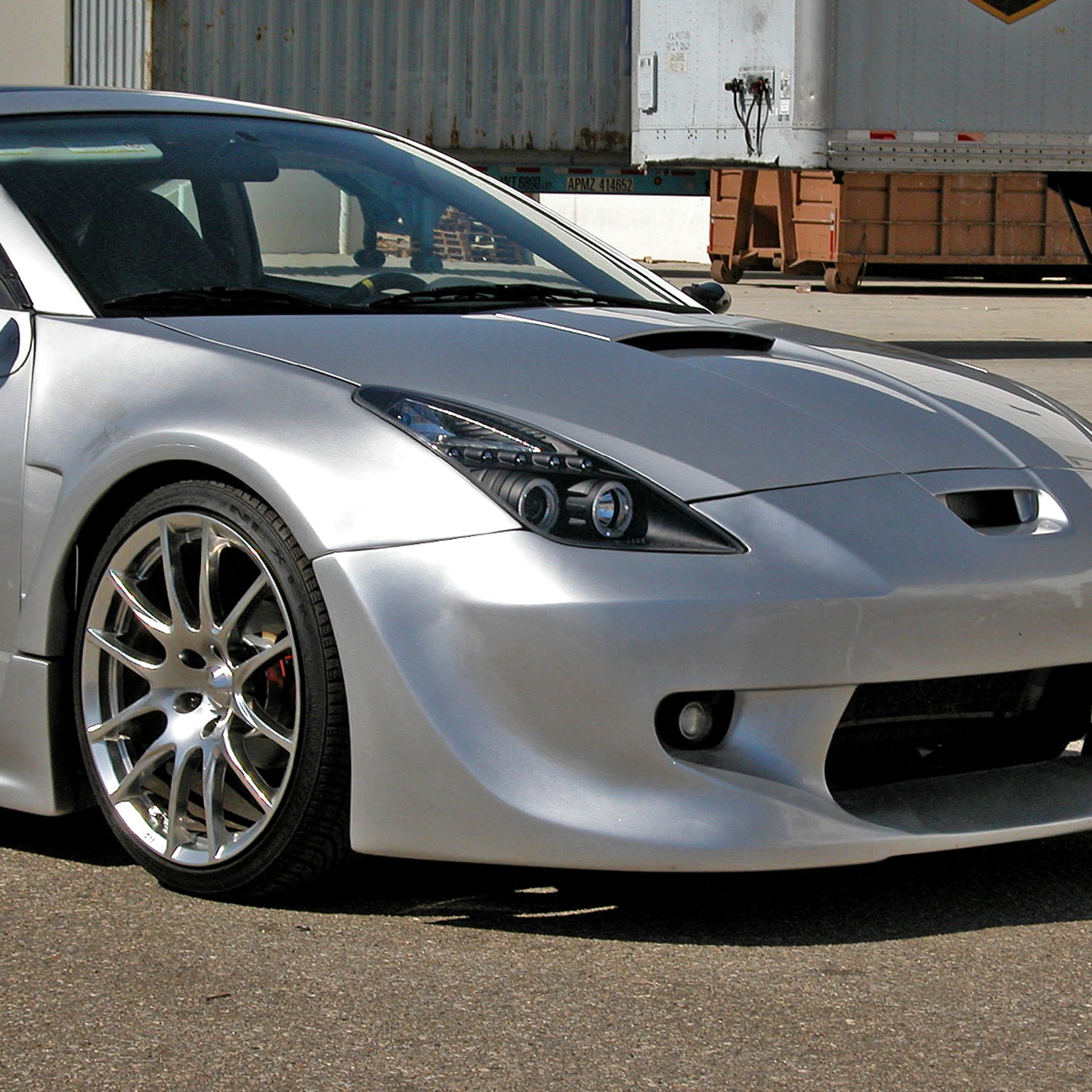 2000-2005 Toyota Celica Dual Halo Projector Headlights Matte Black/Clear Lens