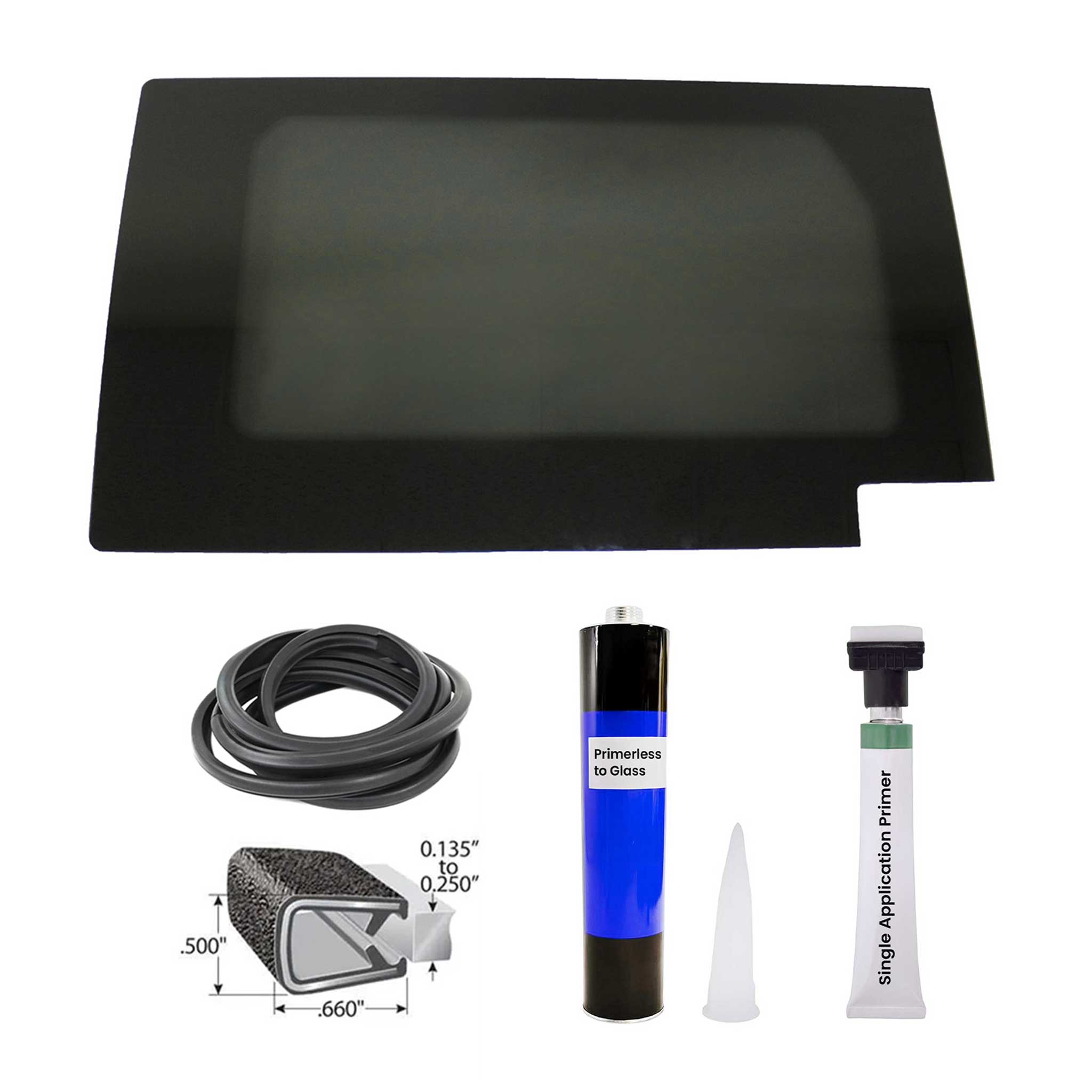 2014-2026 RAM ProMaster Window Glass Fit Kit Rear Right Side Sliding Door L4