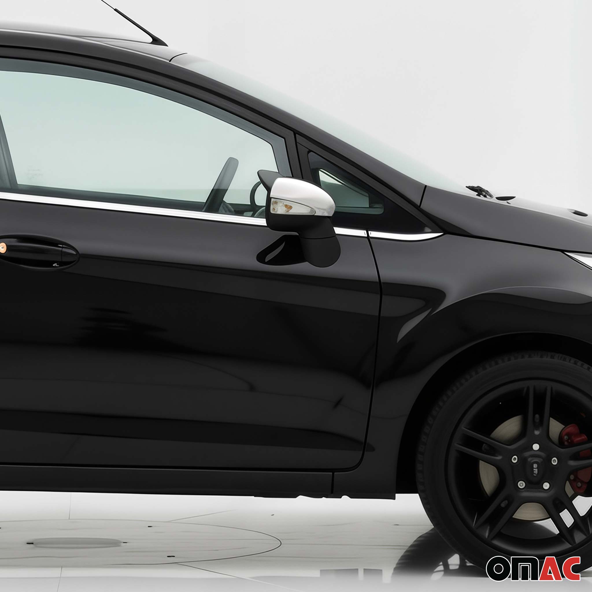 2011-2019 Ford Fiesta / B-Max Side Mirror Cover Caps Matt Stainless Steel 2 Pcs